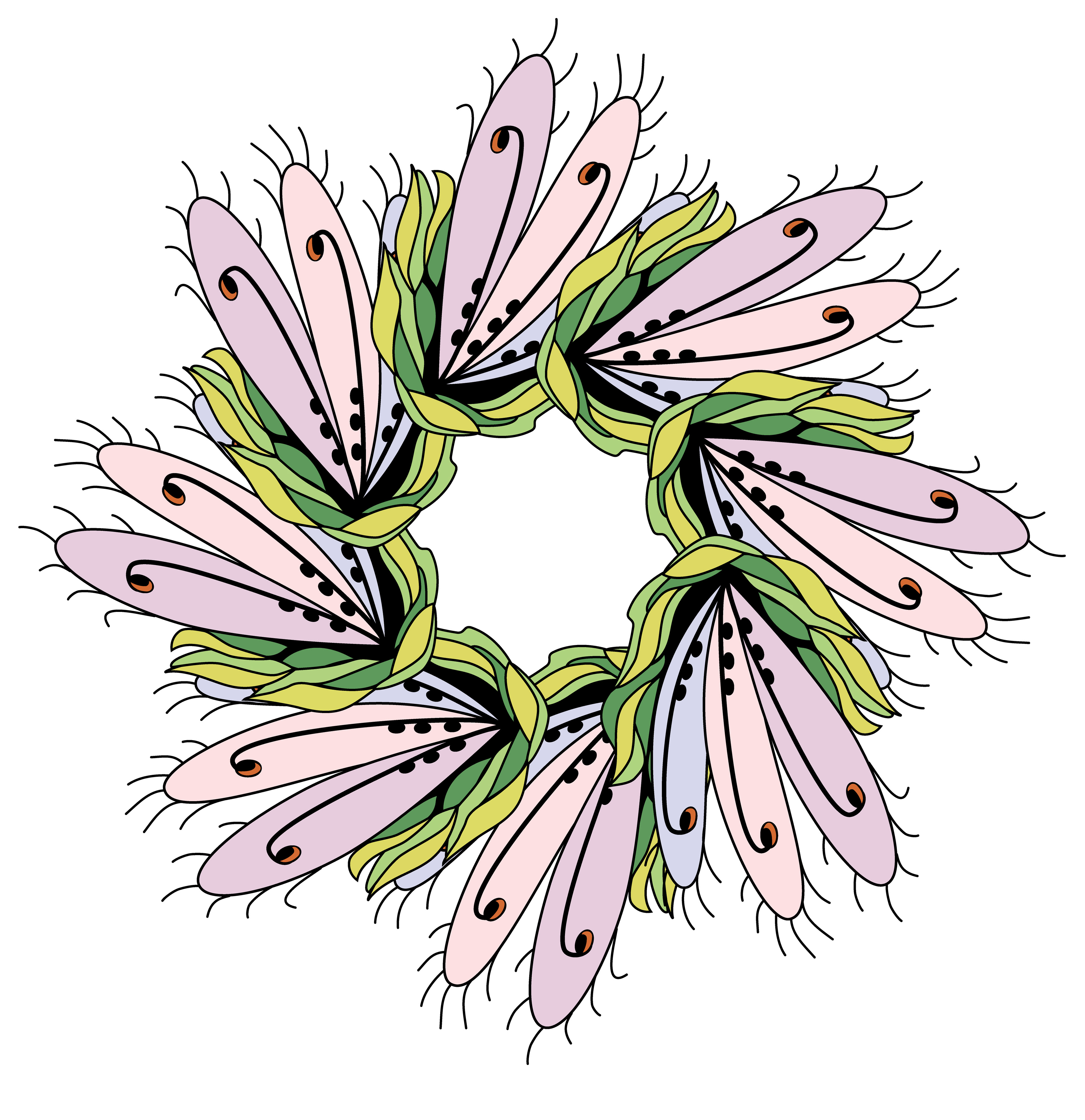 Sunrise Flower, Digital Art, Radial 3, 2025