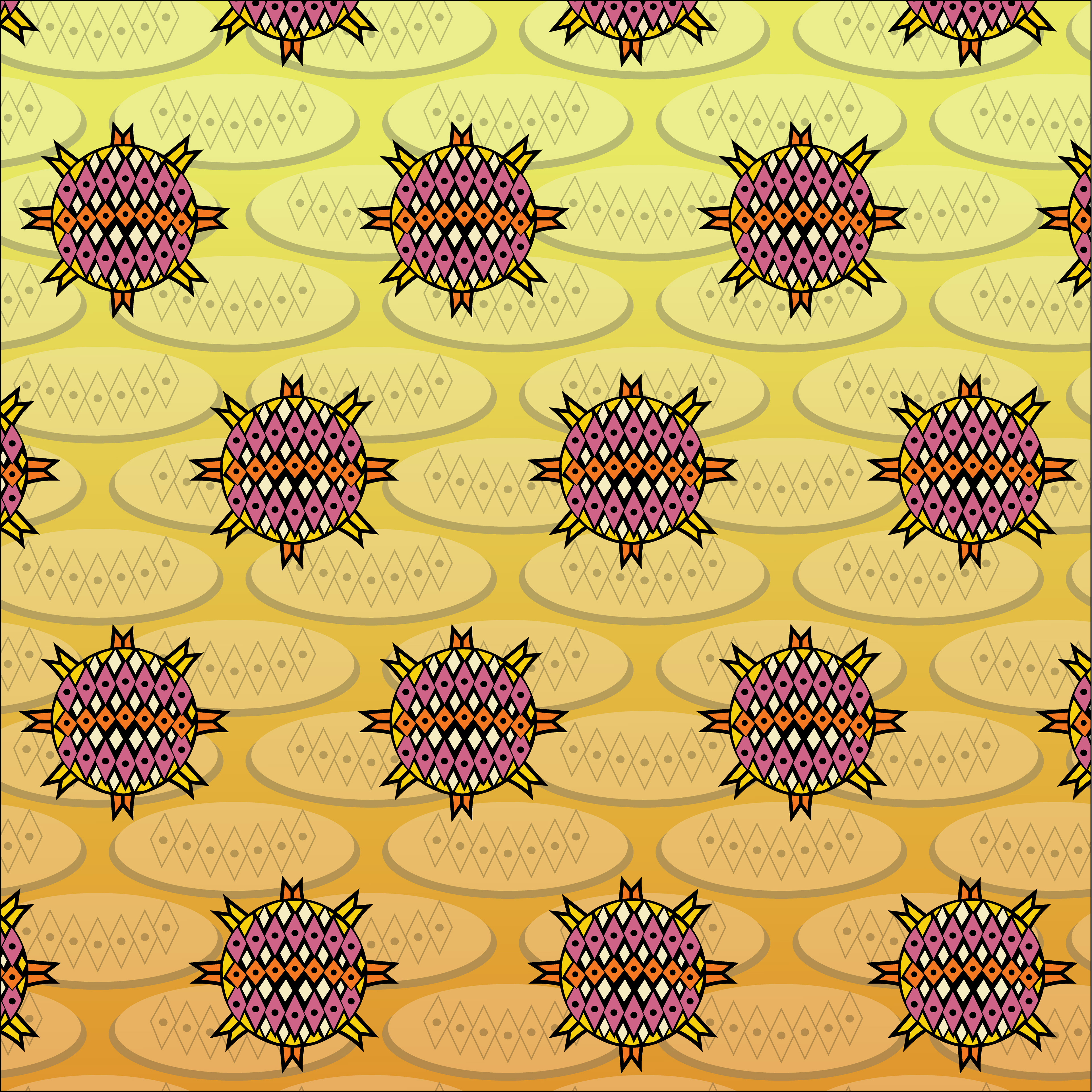 Sun Berry, Digital Art, Pattern 1, 2021