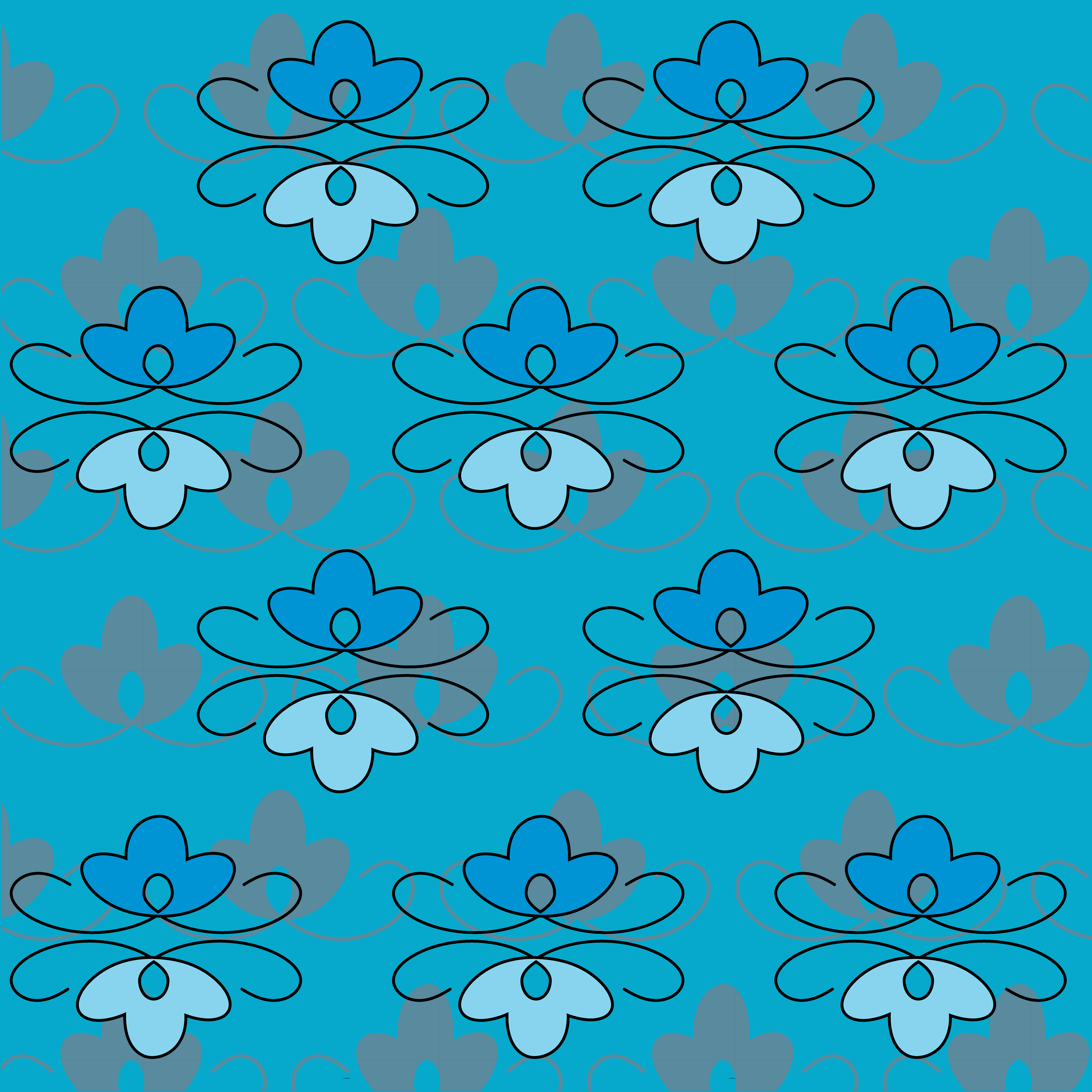 Bindweed, Digital Art, Pattern 2, 2023