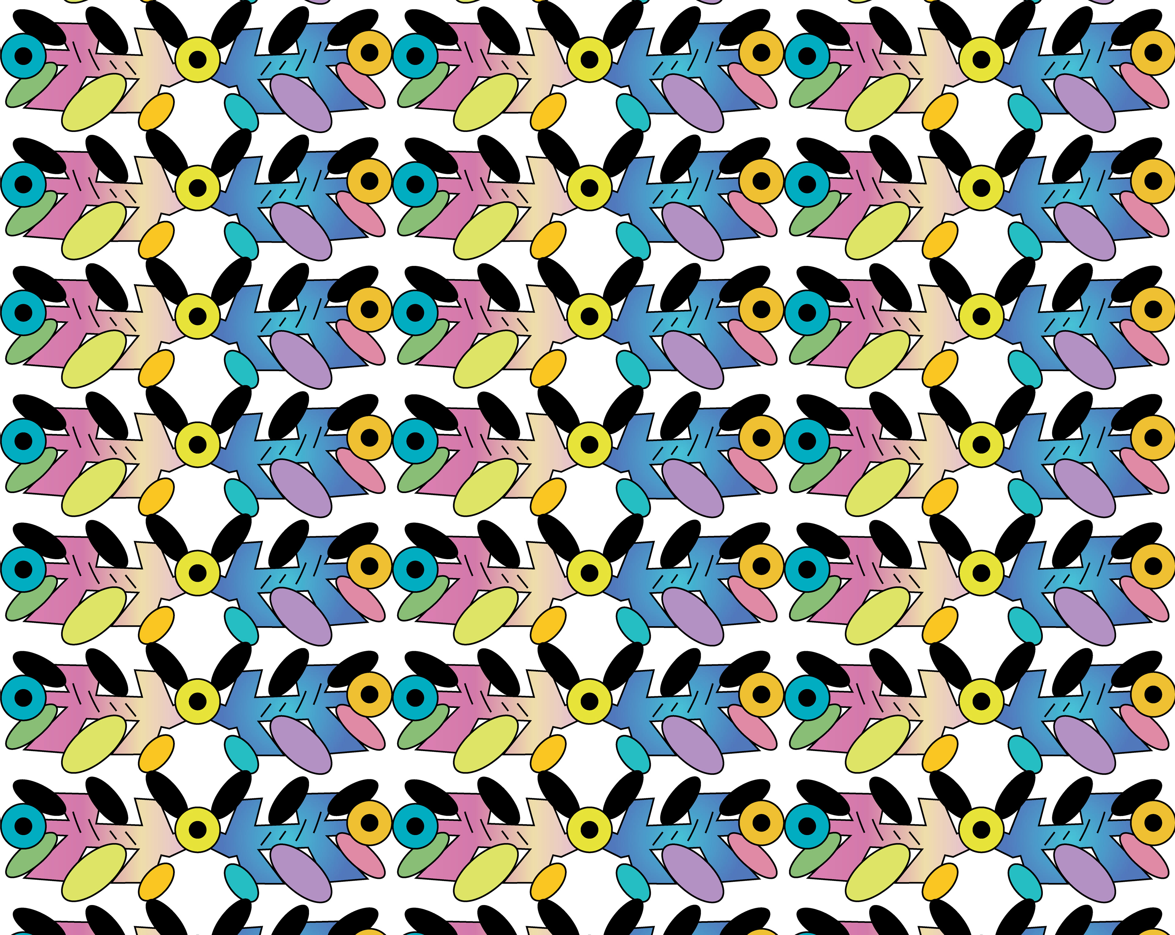Nautical Pattern, Digital Art, version 4, 2024