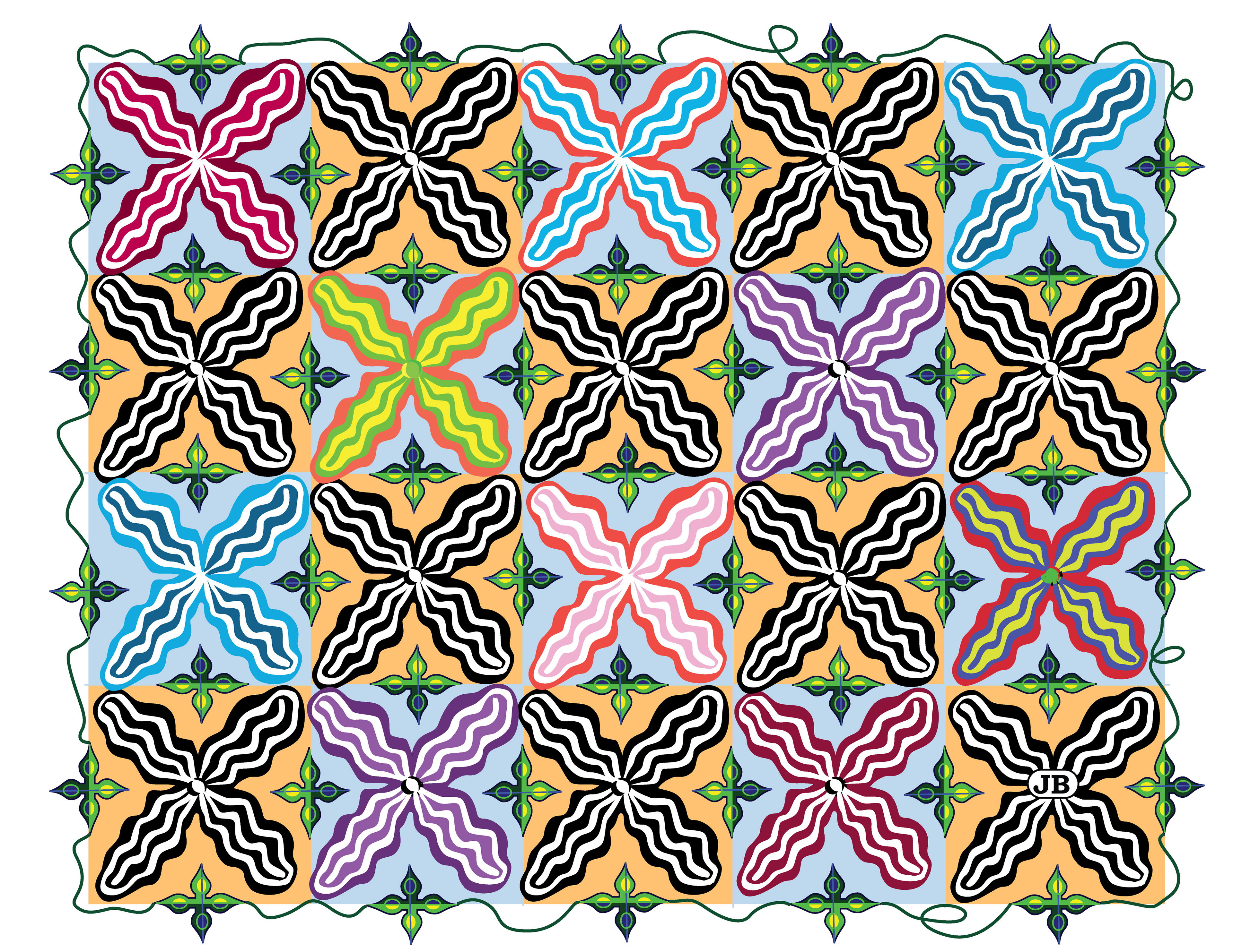 X Chromosome Garden, digital art, 2008