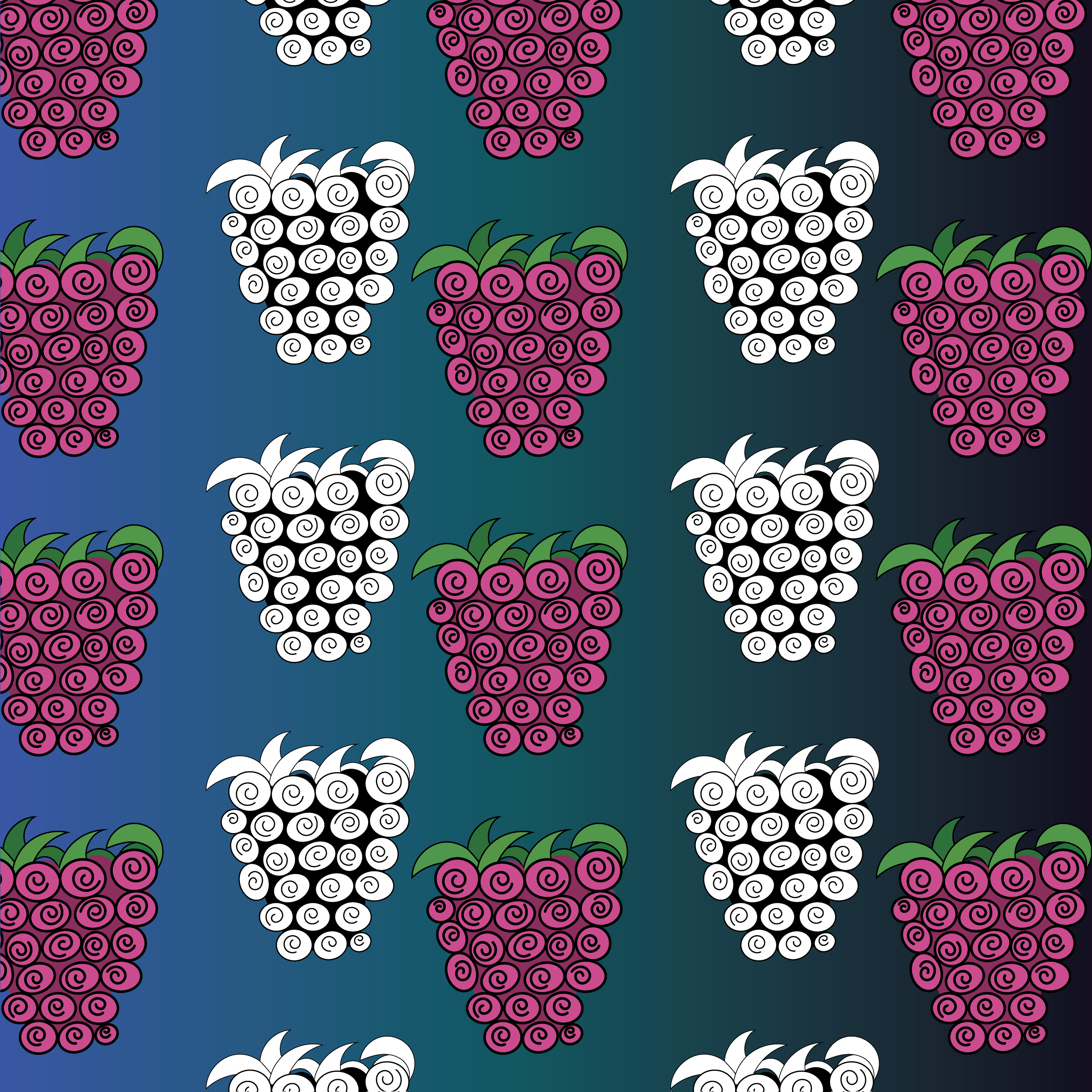 Raspberry, Digital Art, Pattern 3, 2021