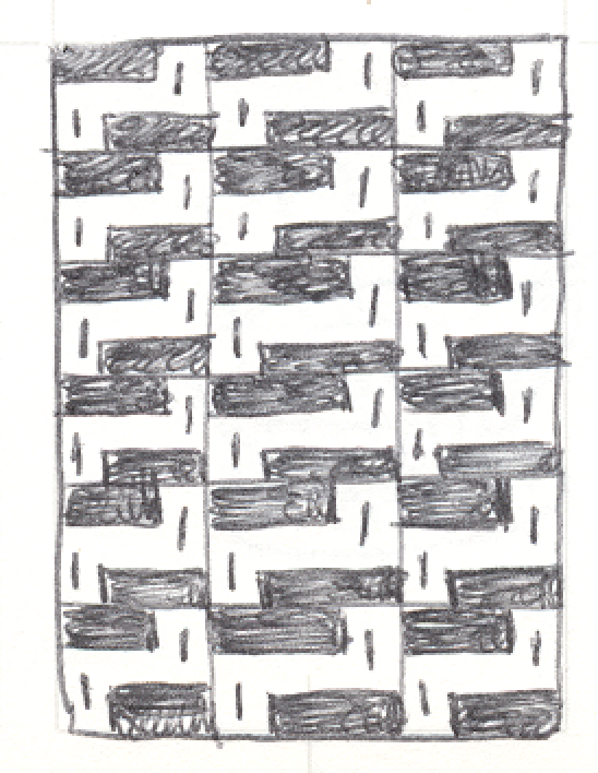 Staircase Pattern, Pen and Ink on Paper, 1993