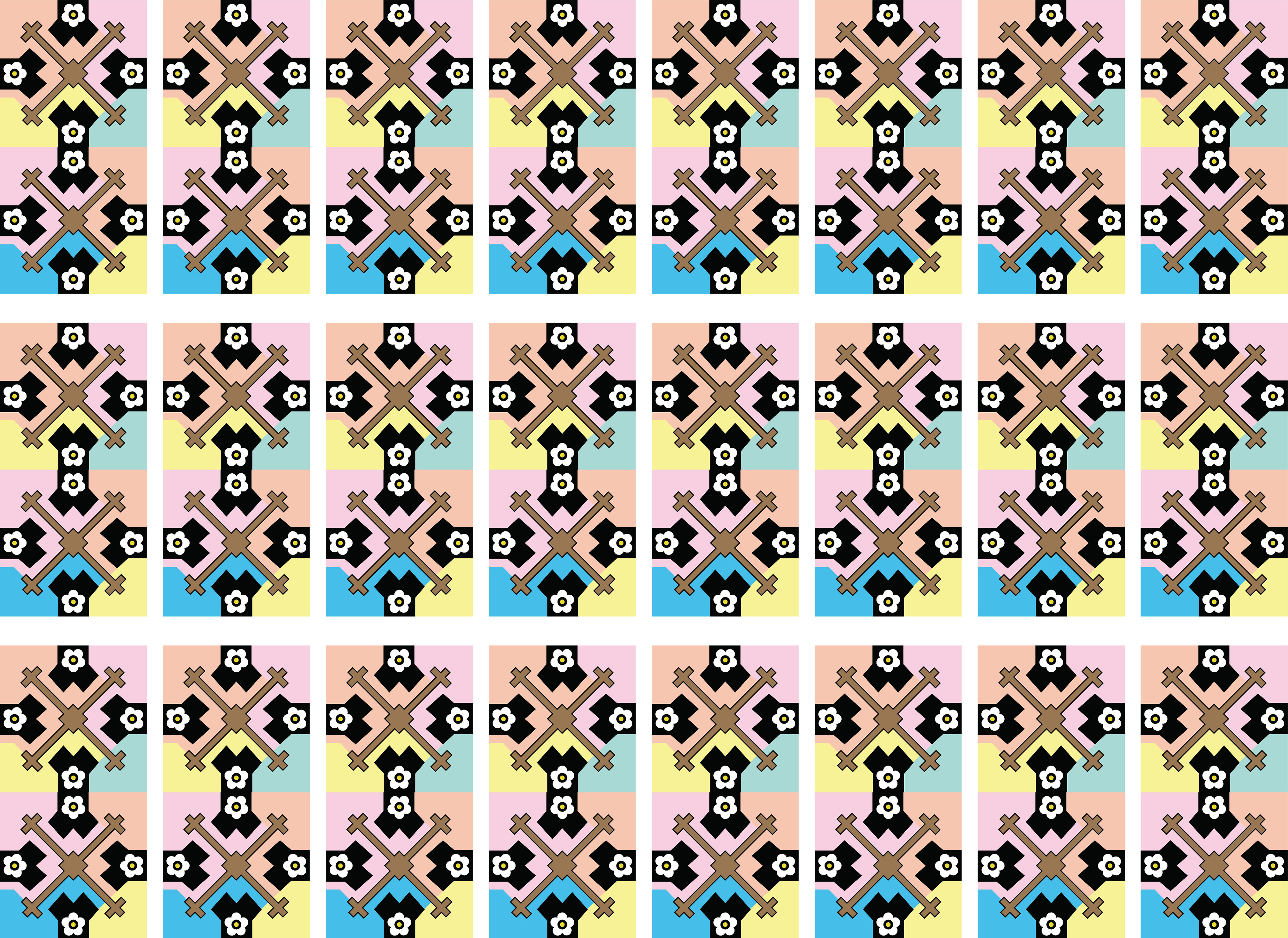 Flower Cage, Digital Art, Pattern 5, 2025