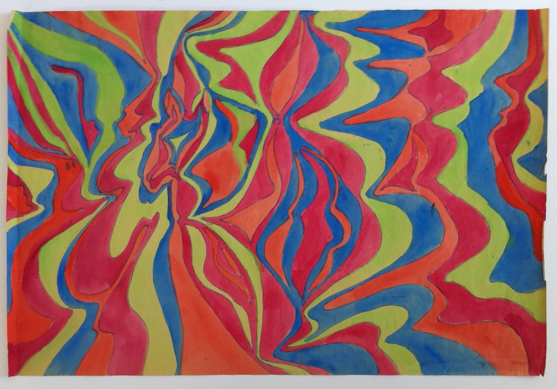 Audio Energy, Watercolor on paper, 1972