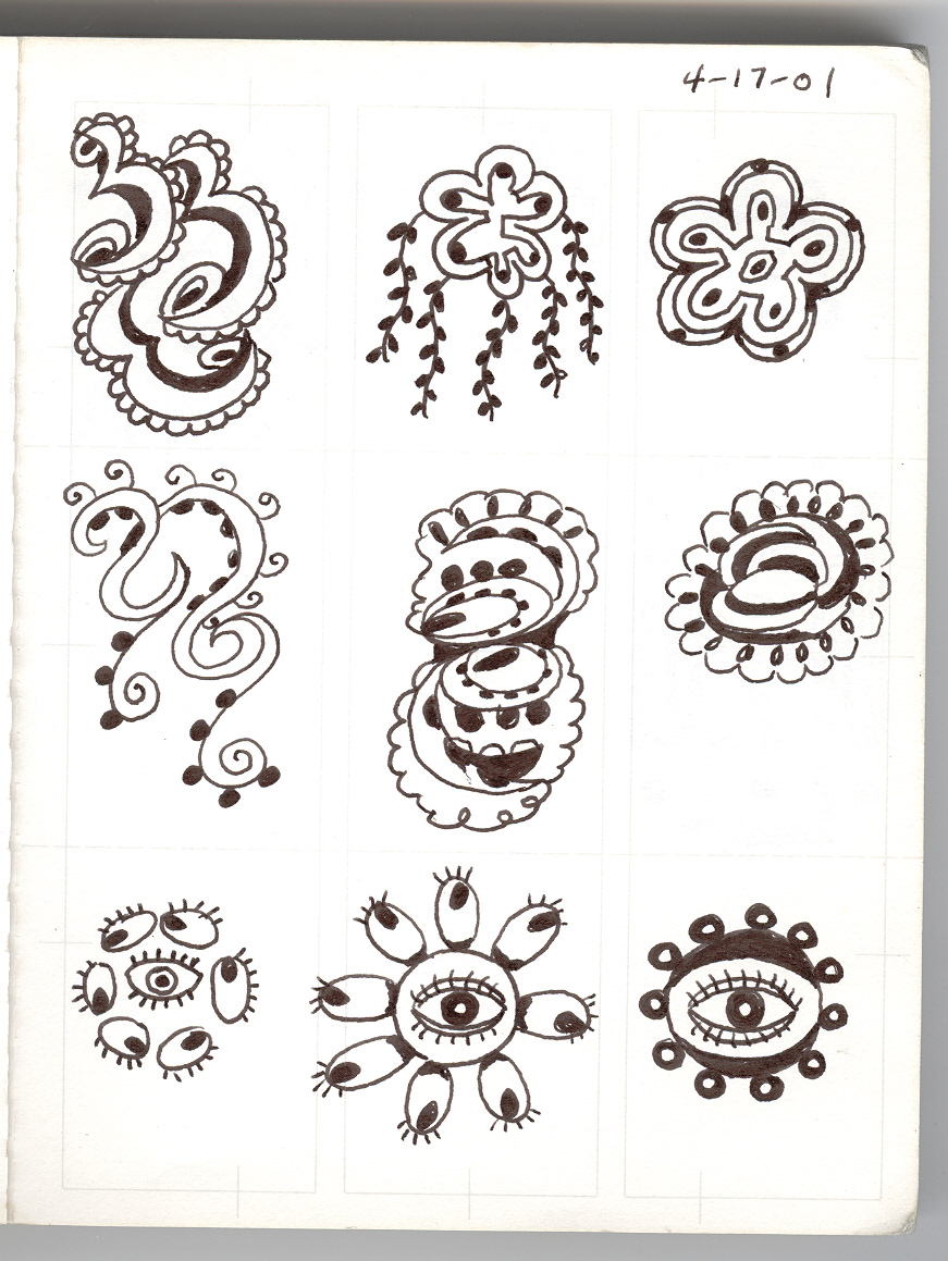 2001-04-17-a - Pen and Ink on Paper, Little Dummy Sketchbook, 2001