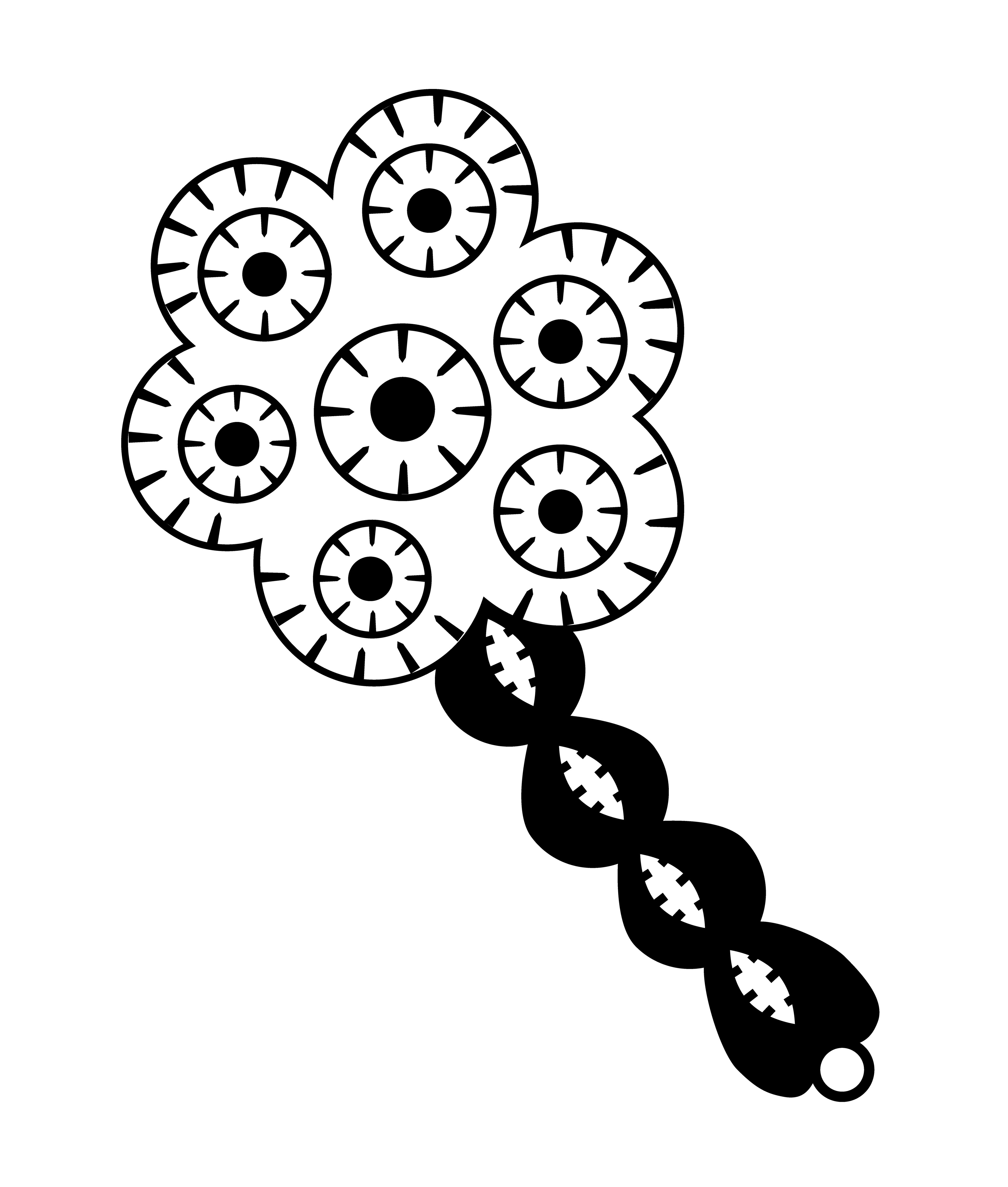 Interlocking Disk Daisies, Vector Drawing 3, 2025