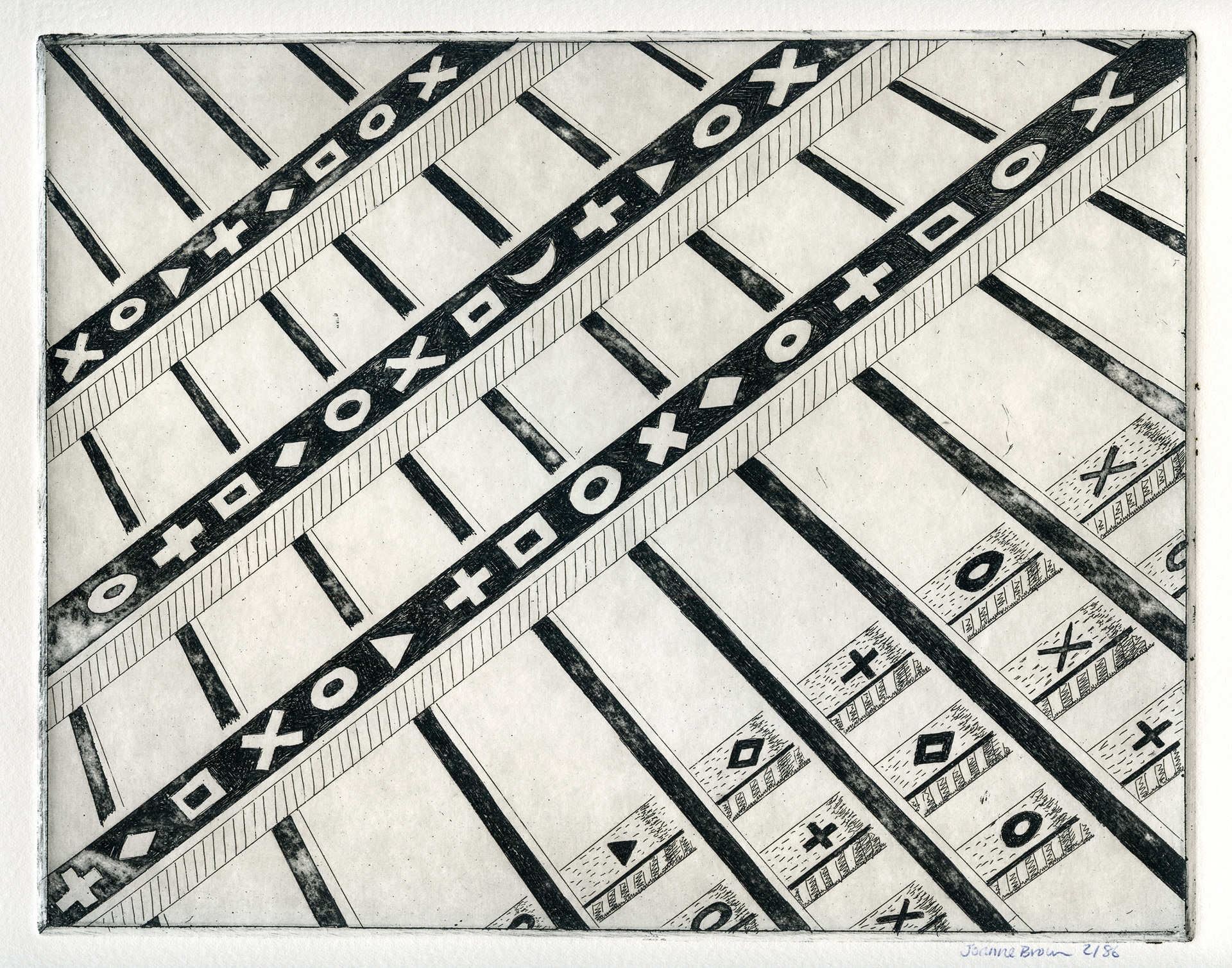 Outer Space Bars, Etching, 1986