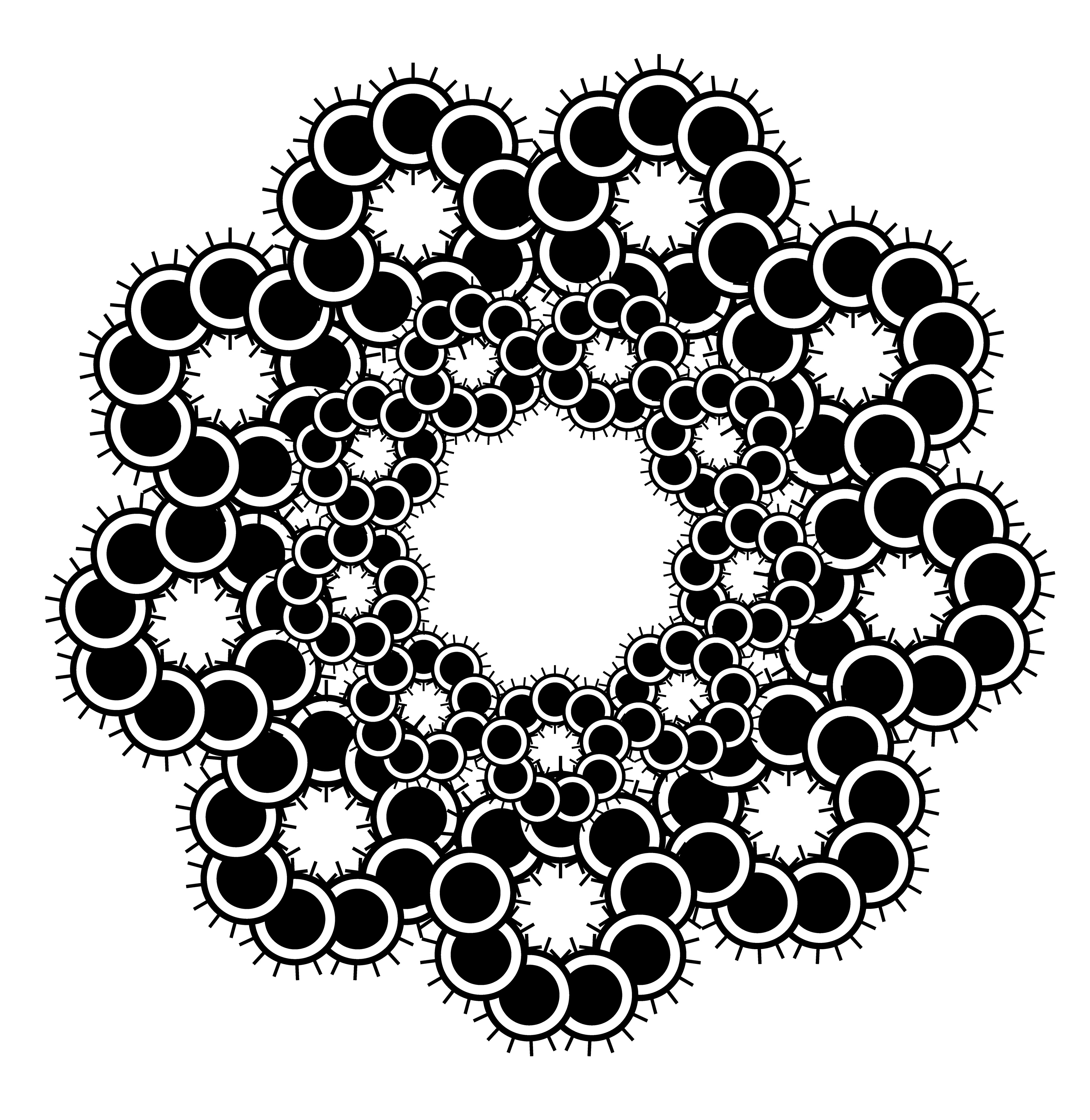 Bubble Wheels 1, Digital Art, 2021