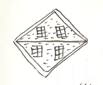 Drawing for Quilted Iron Railings, Pen and Ink, 1998