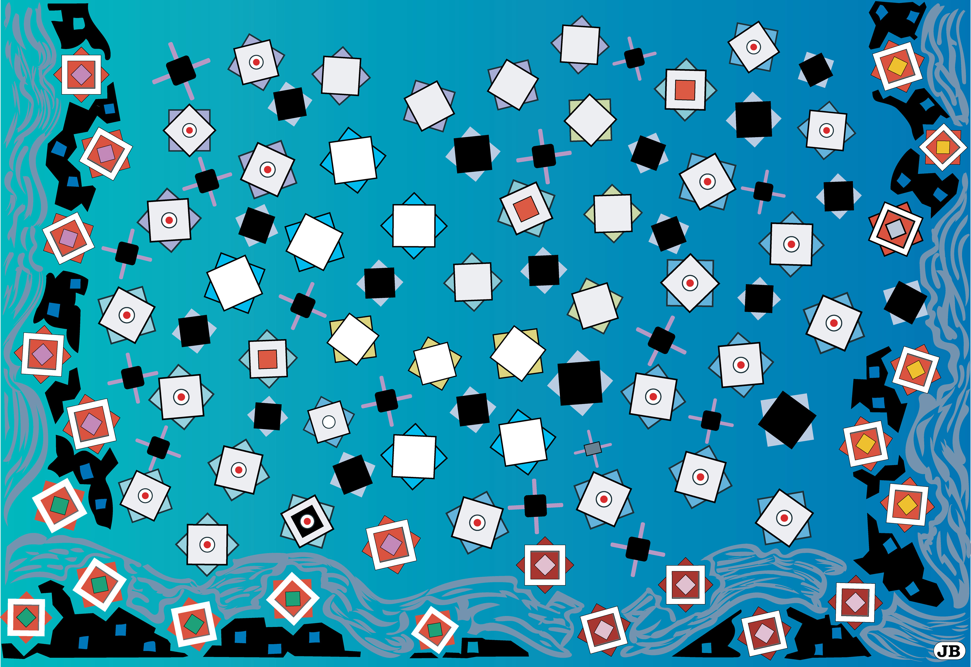 Snow Crystals, Digital Art, version 2, 2021