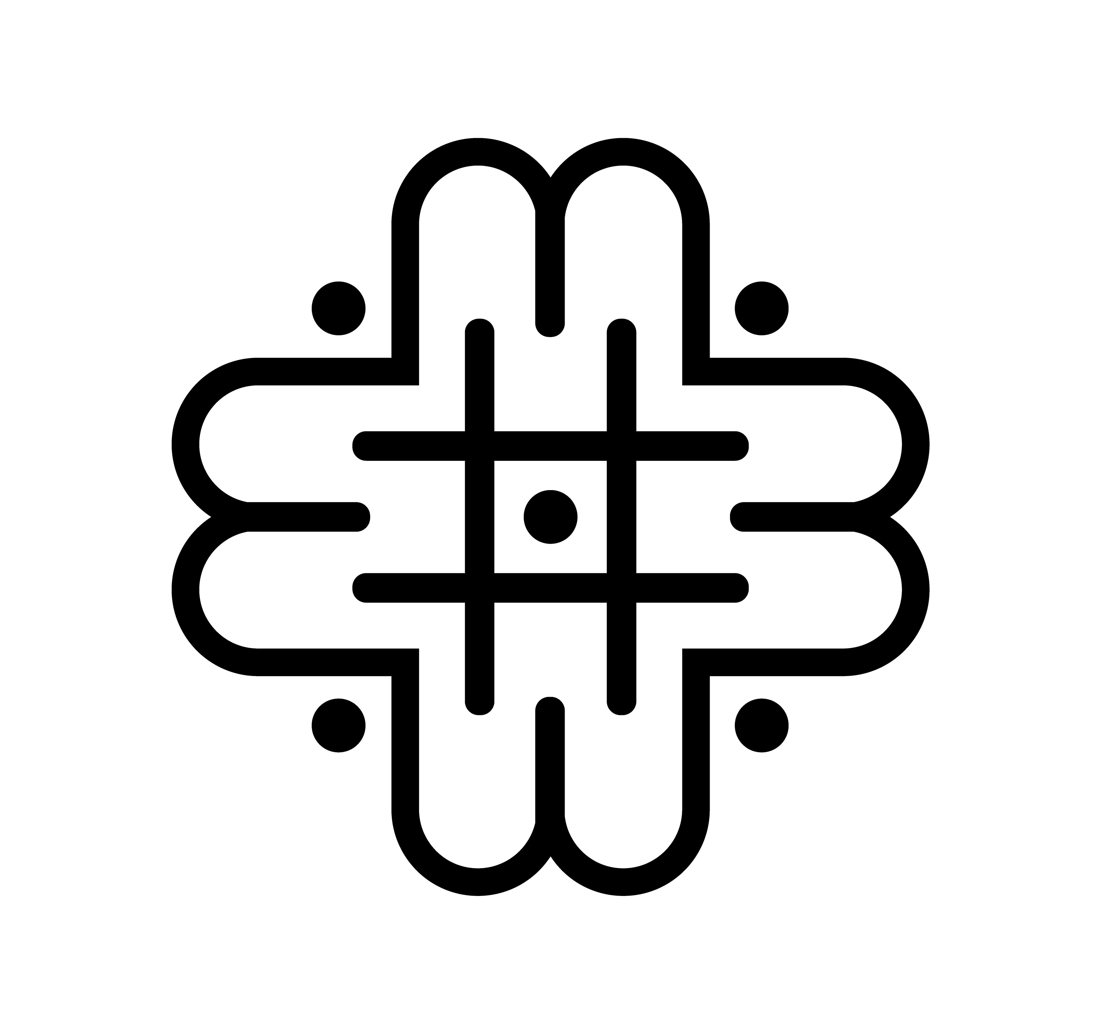 Tic Tac Toe Flower, Vector Drawing, 2025