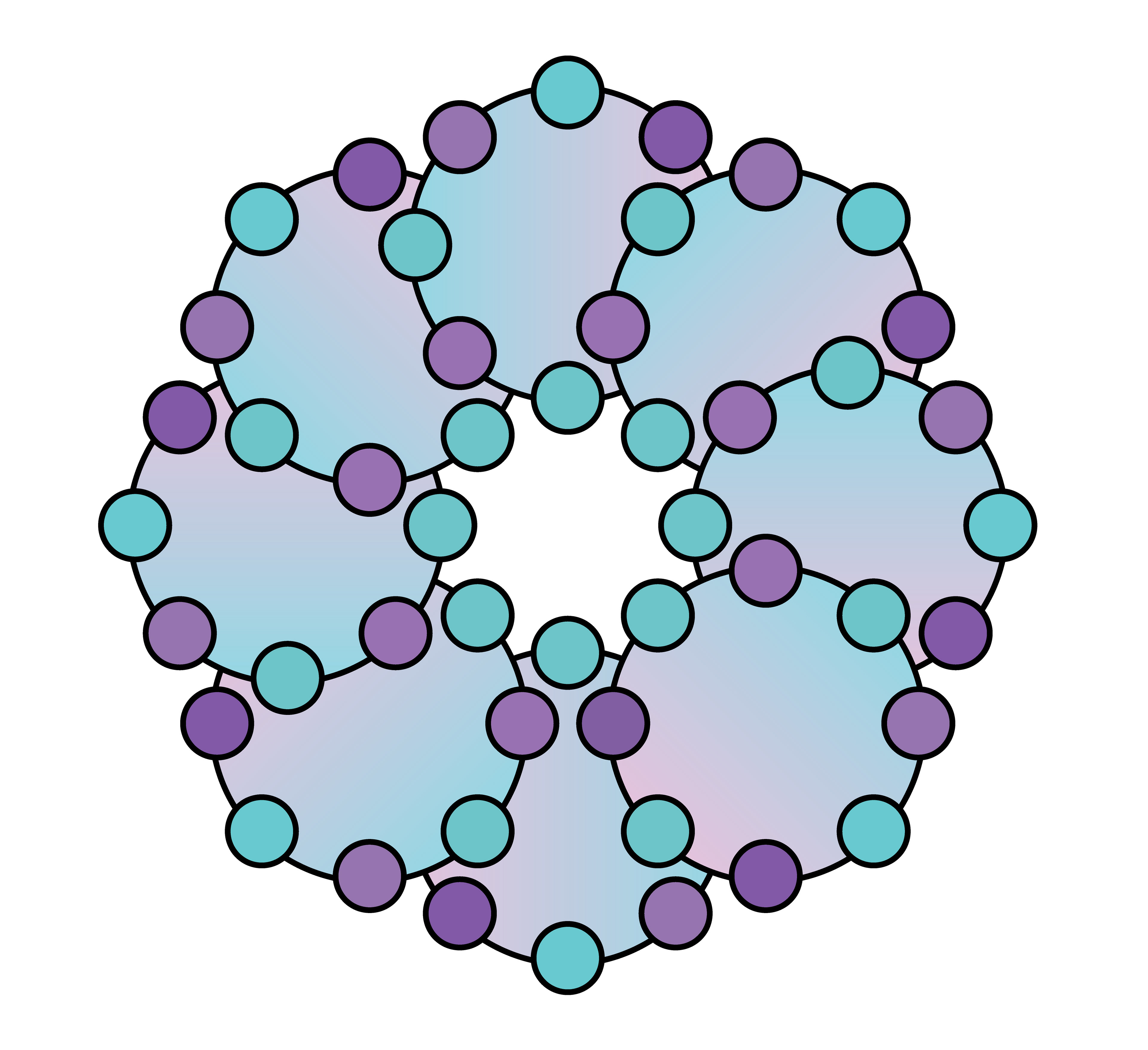 Snowball Rings, Digital Art, Radial, 2021