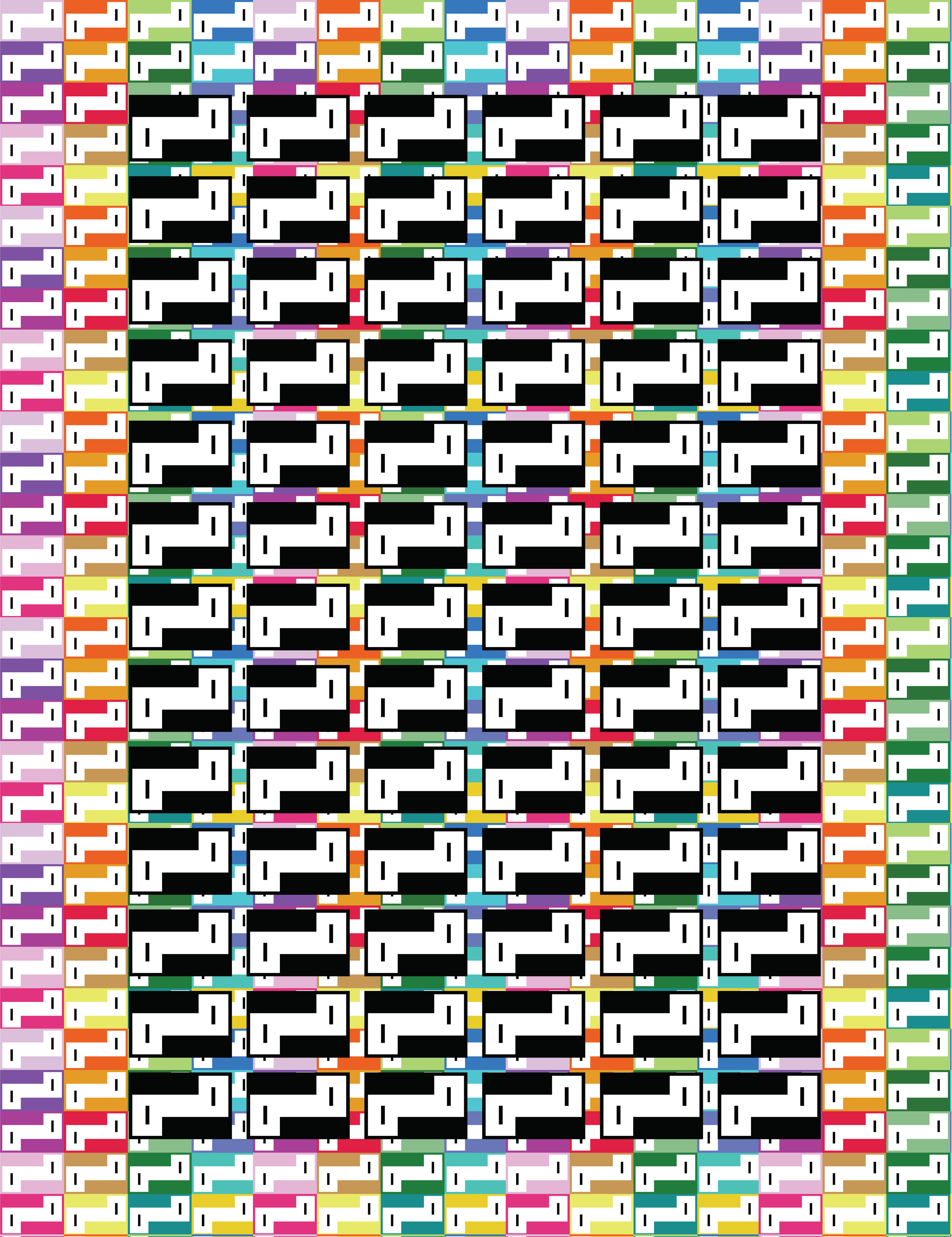 Staircase, Digital Art, pattern version 3, 2025