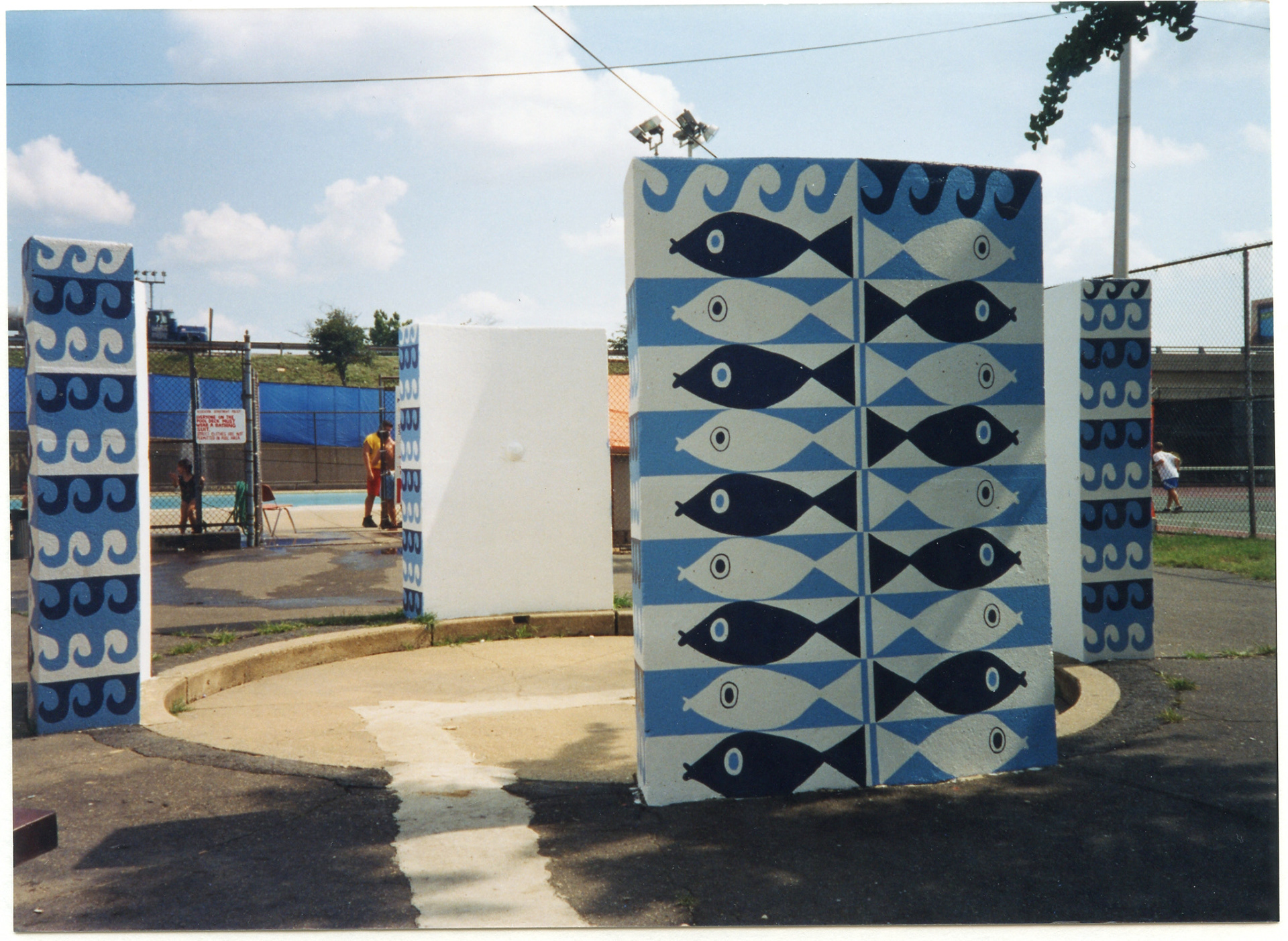 Munkewicz Fish, Spray Pool Murals, 1996