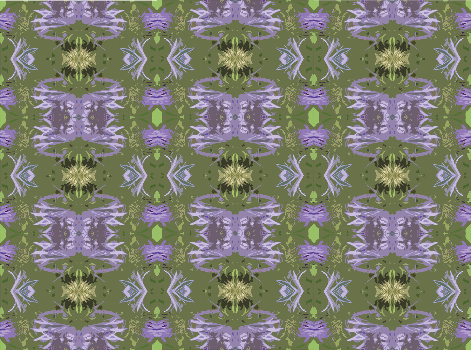 Manotick Wild Flower, Kaleidoscope Pattern, Digital Art, 2009
