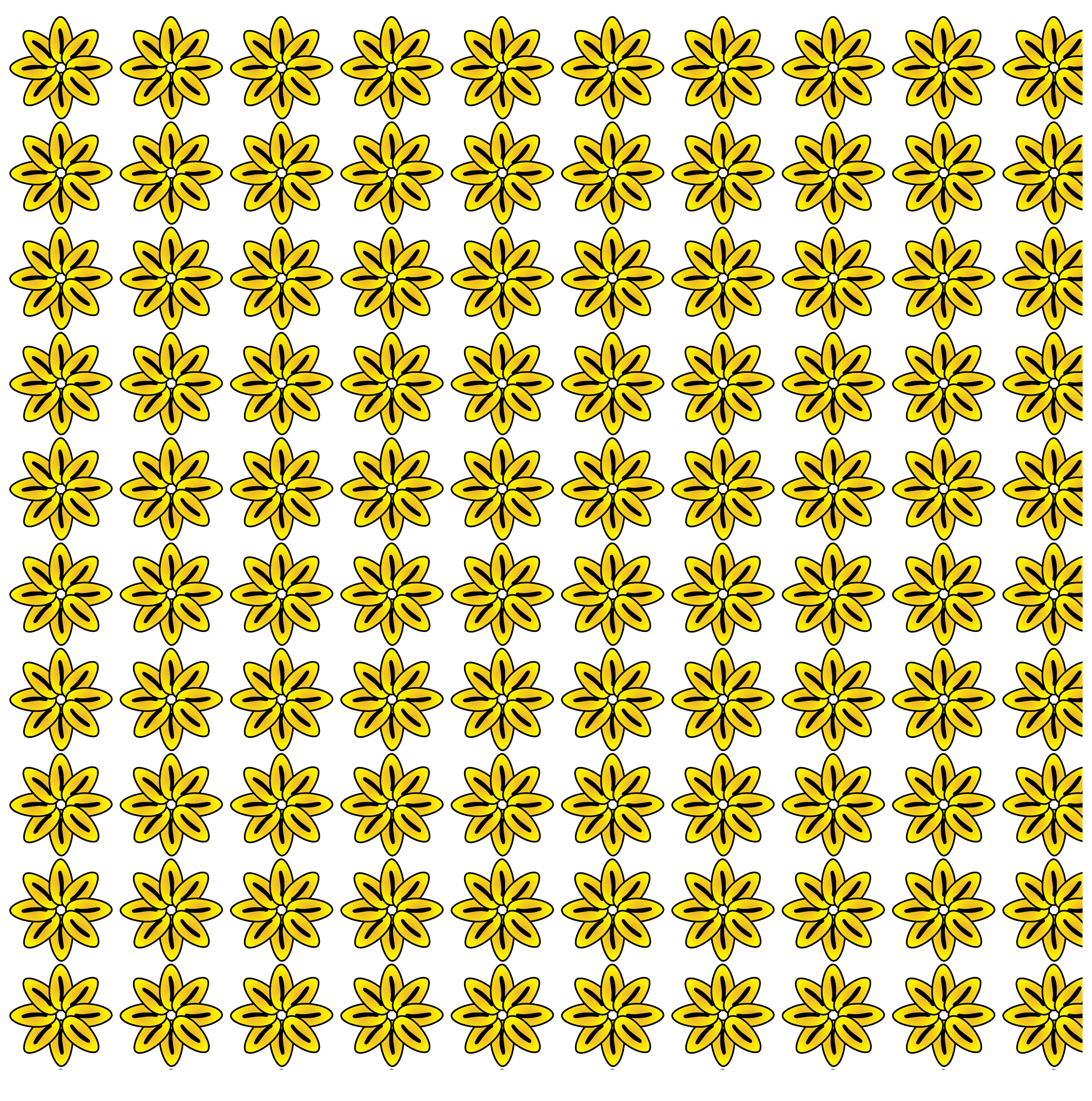 Marshmallow Flower Pattern 2, Digital Art, 2024