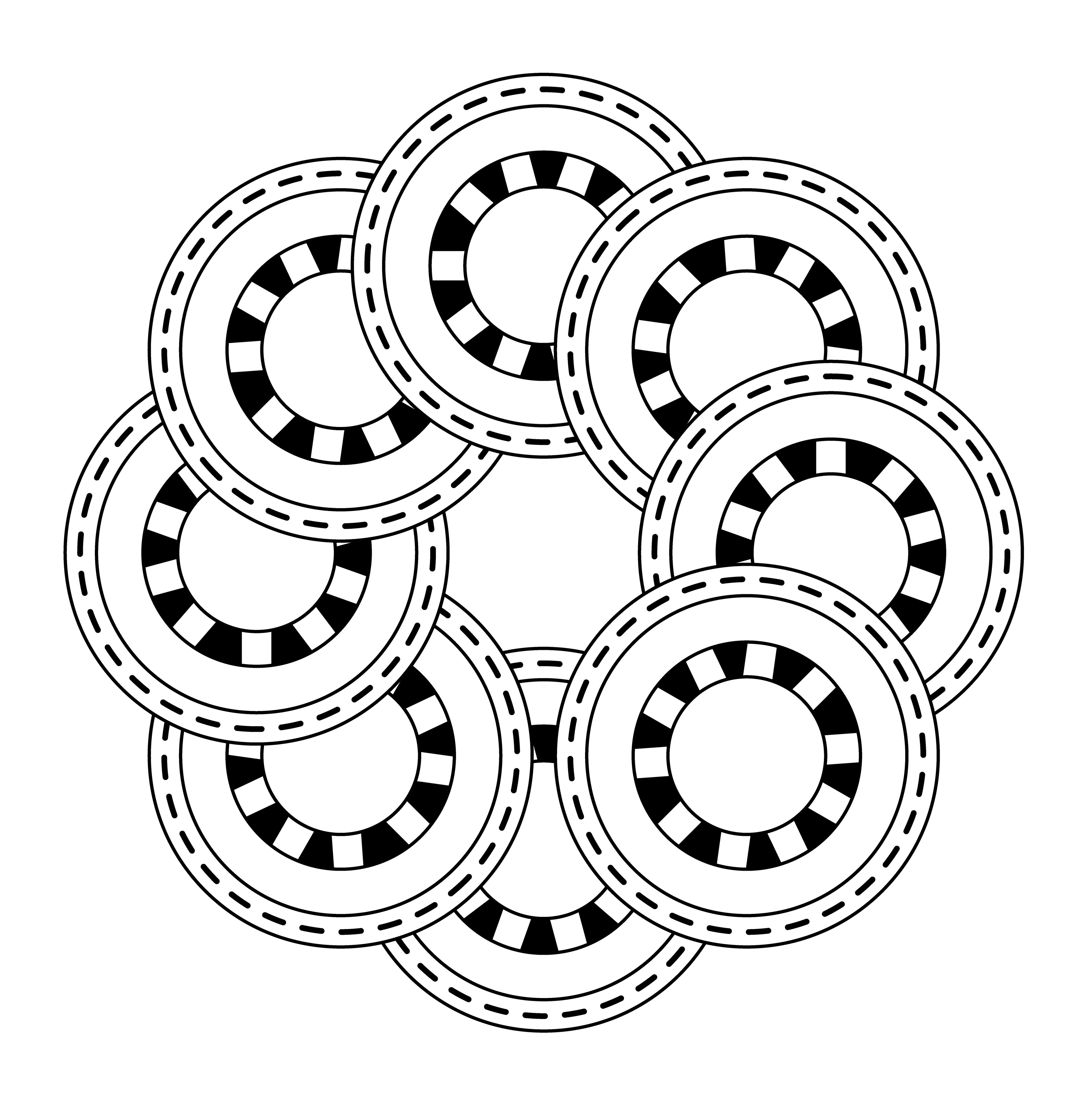 X Chromosome Wheel, Digital Art, Radial, 2025