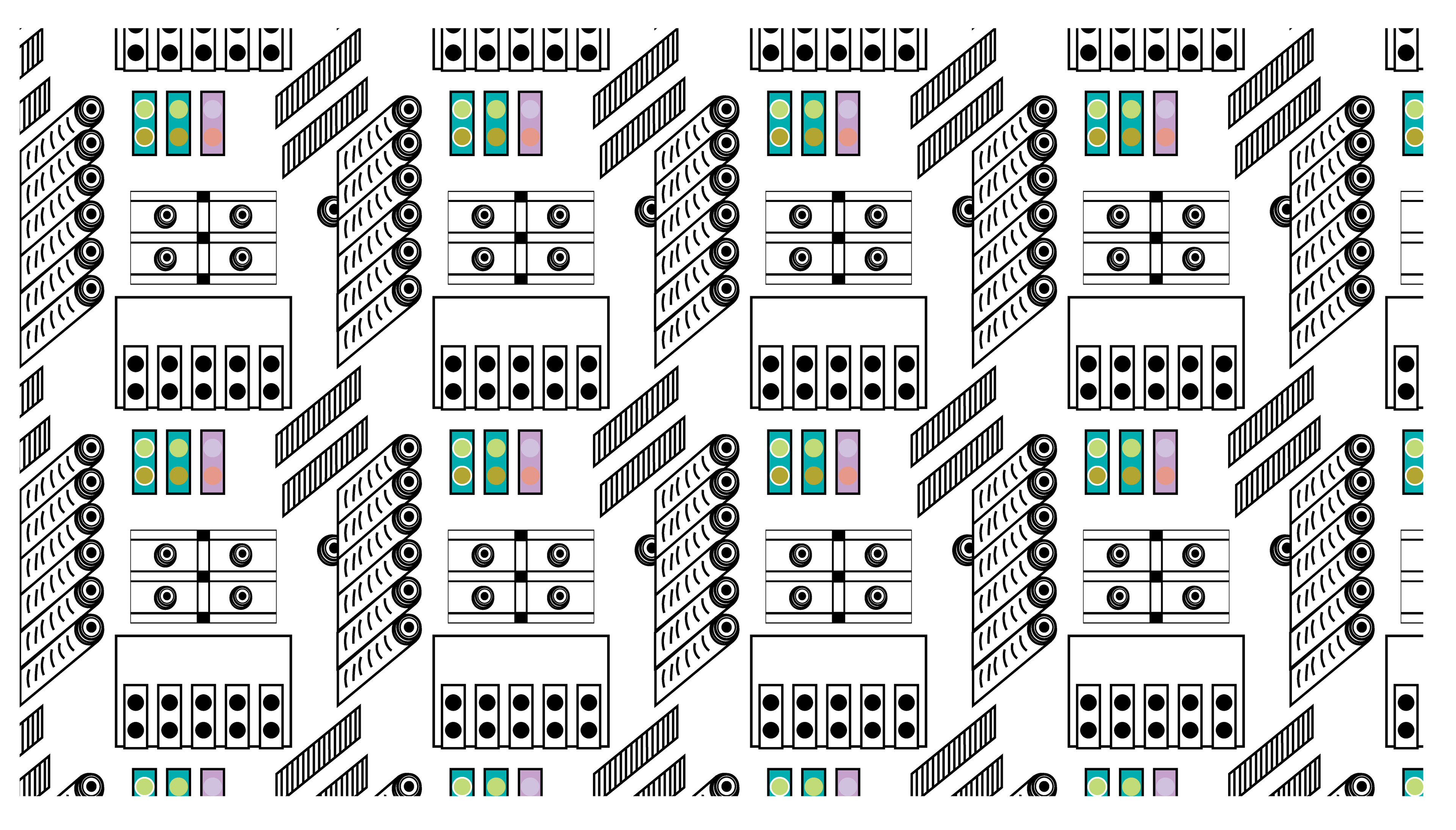 Pneumatic Tubes Pattern 3, Digital Art, 2023
