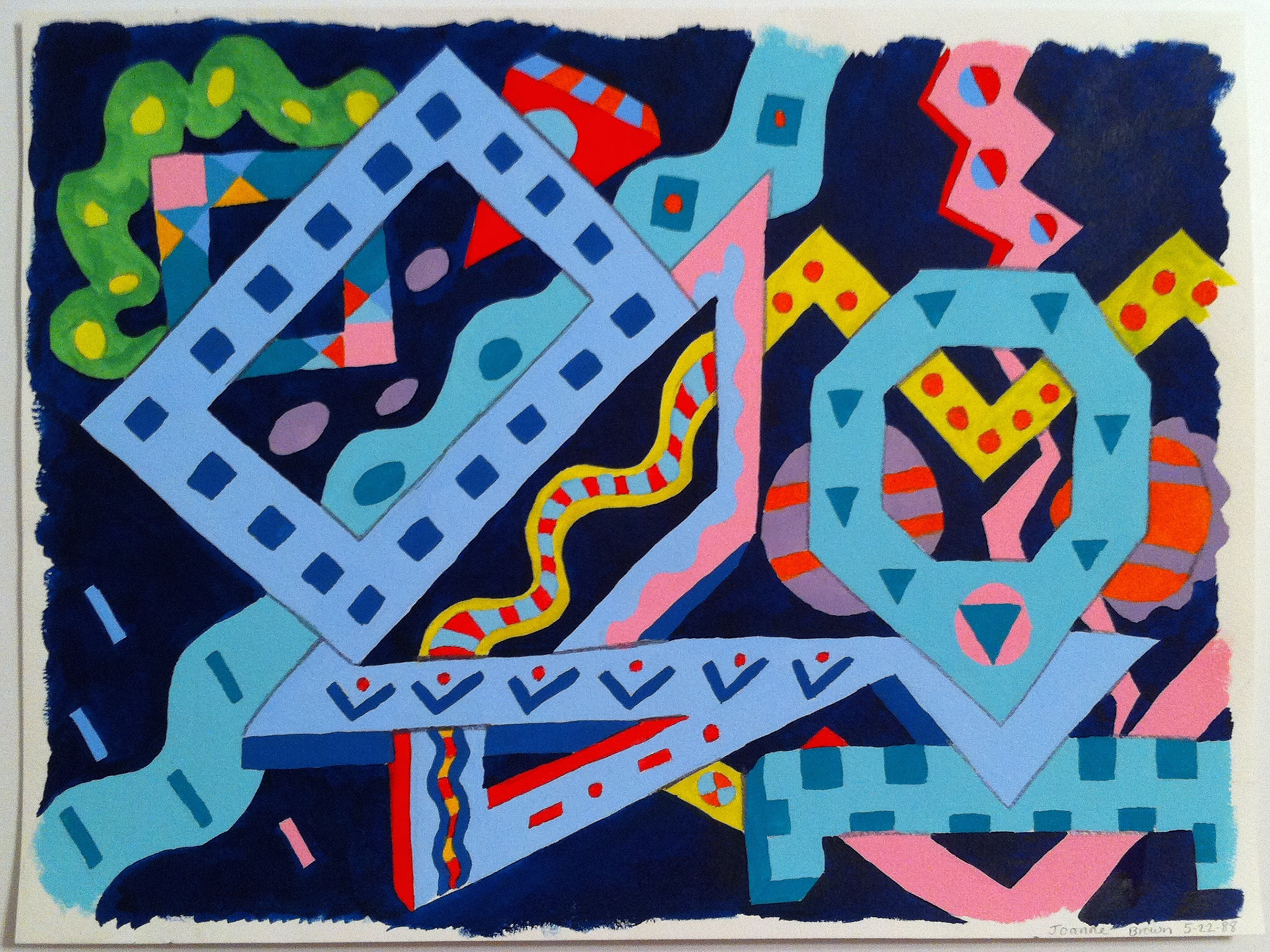 Steel Frames, Watercolor on Paper, 10" x 7", 1988