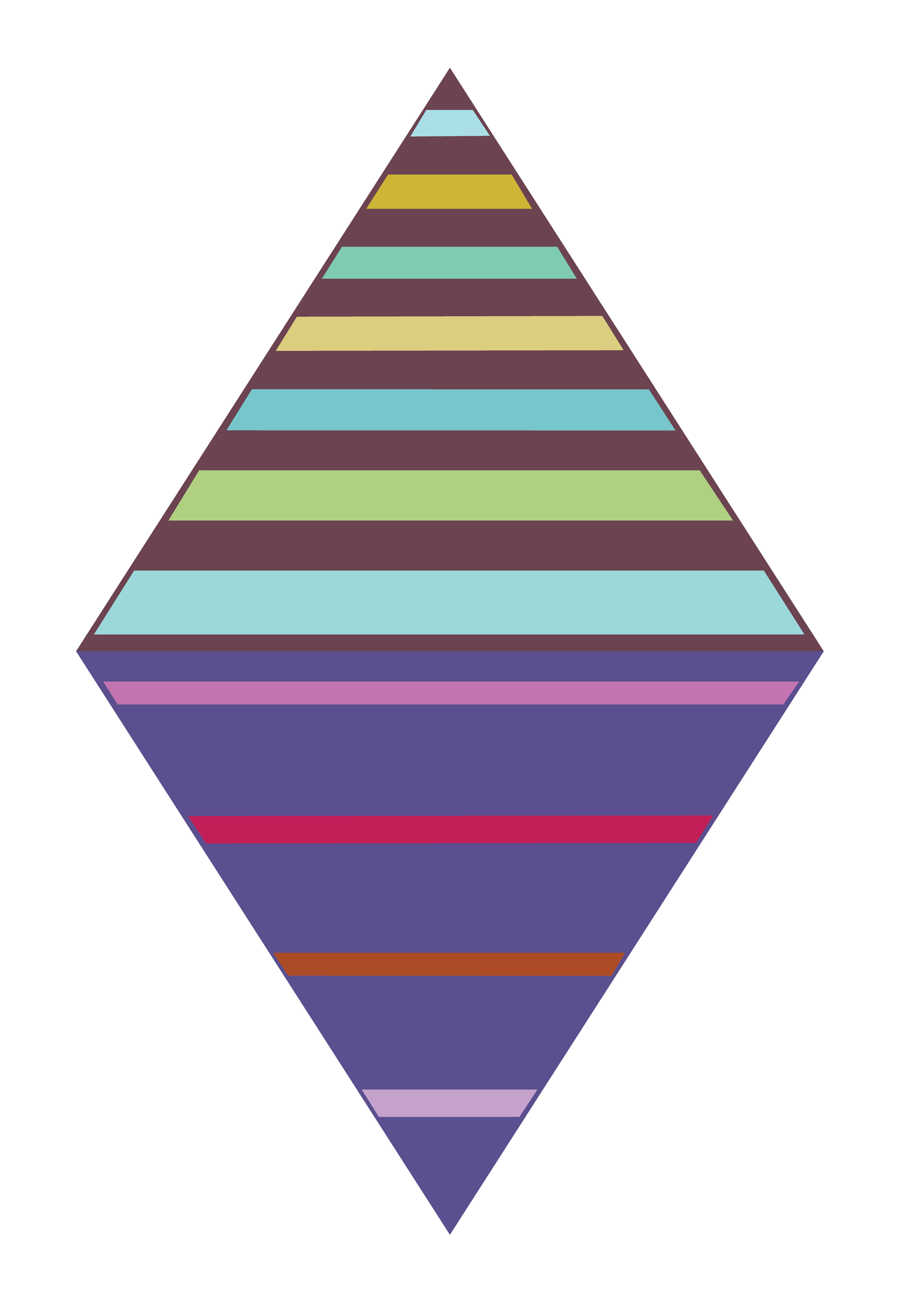 Striped Rhombus, Vector Drawing 3, 2026