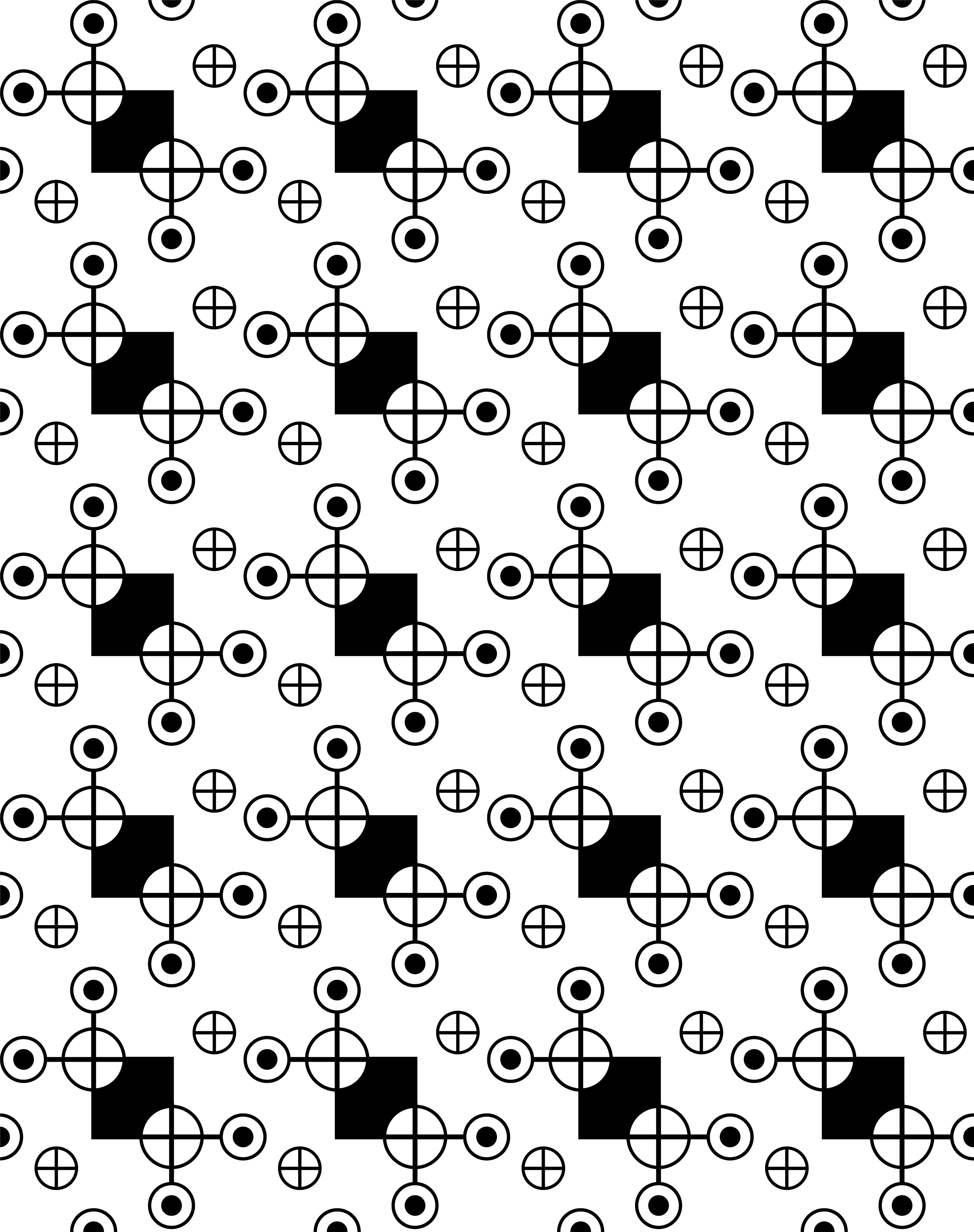 Clock Star, Digital Art, Pattern 1, 2023