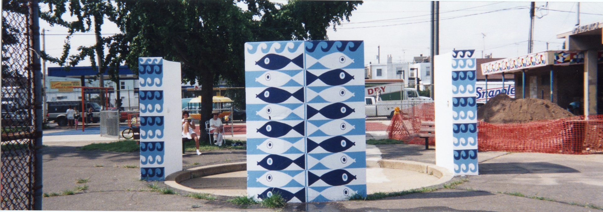 Monkiewicz Fish, Spray Pool Murals, 1996