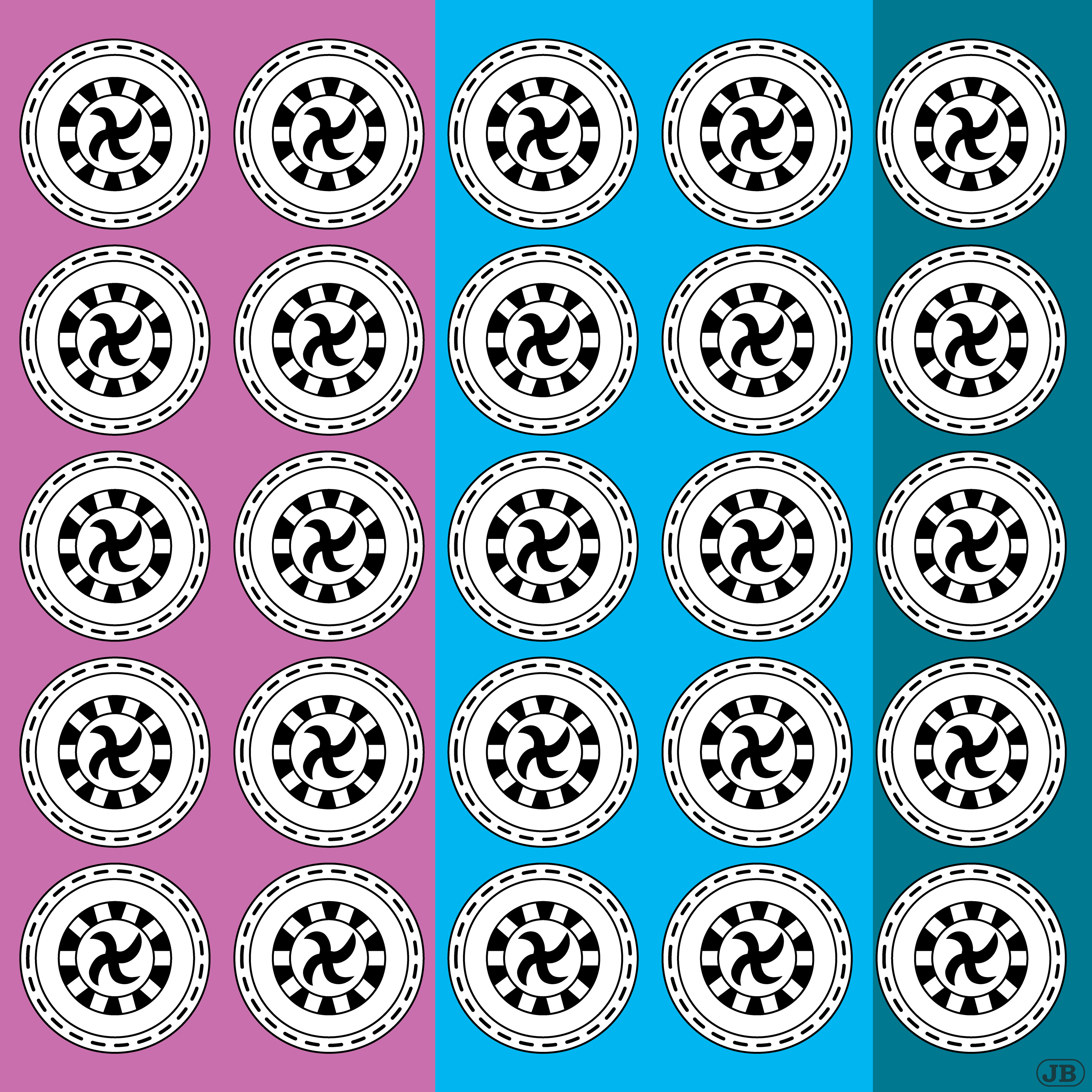X Chromosome Wheel, Digital Art, Pattern 1, 2025