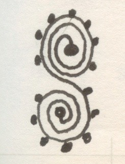 Sparkle Scroll, Pen and Ink on Paper, 2002