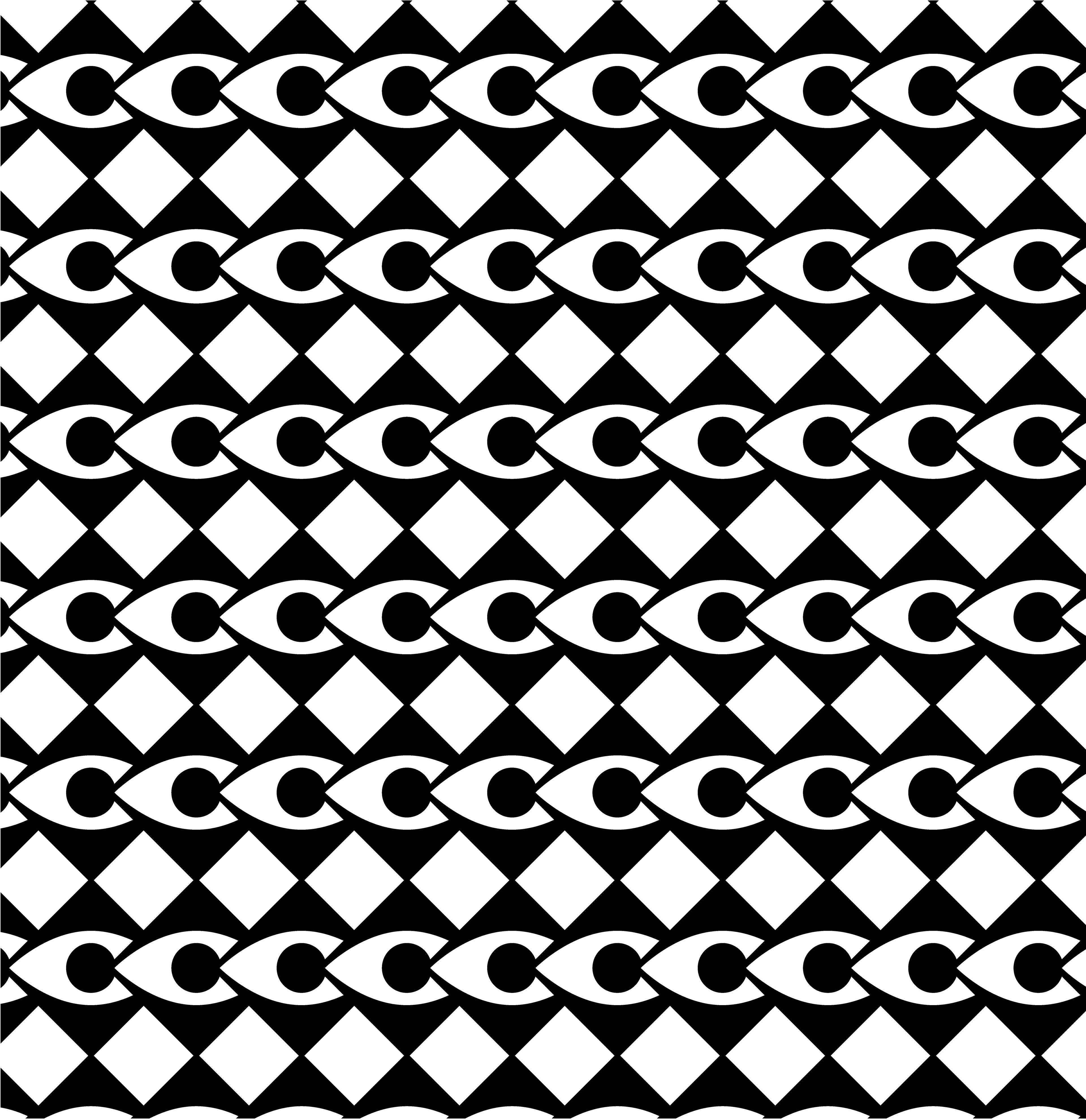 Diamond Eyes, Digital Art, Pattern 4, 2025