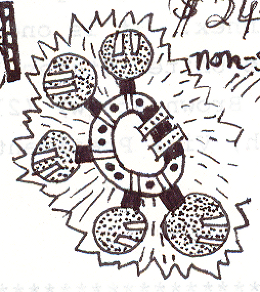 1988-05-17-a2, Magic Marker on Scrap paper, 1988