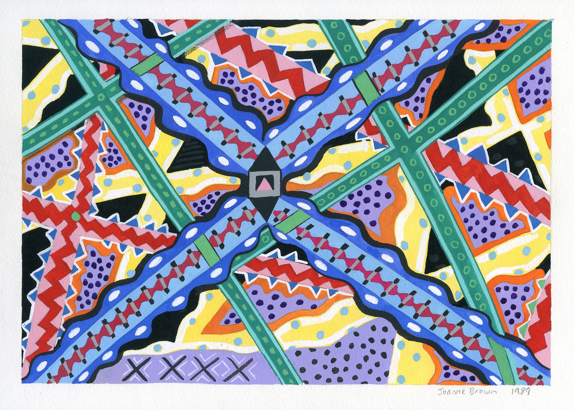 Zipper, Watercolor on Paper, 10" x 7", 1989
