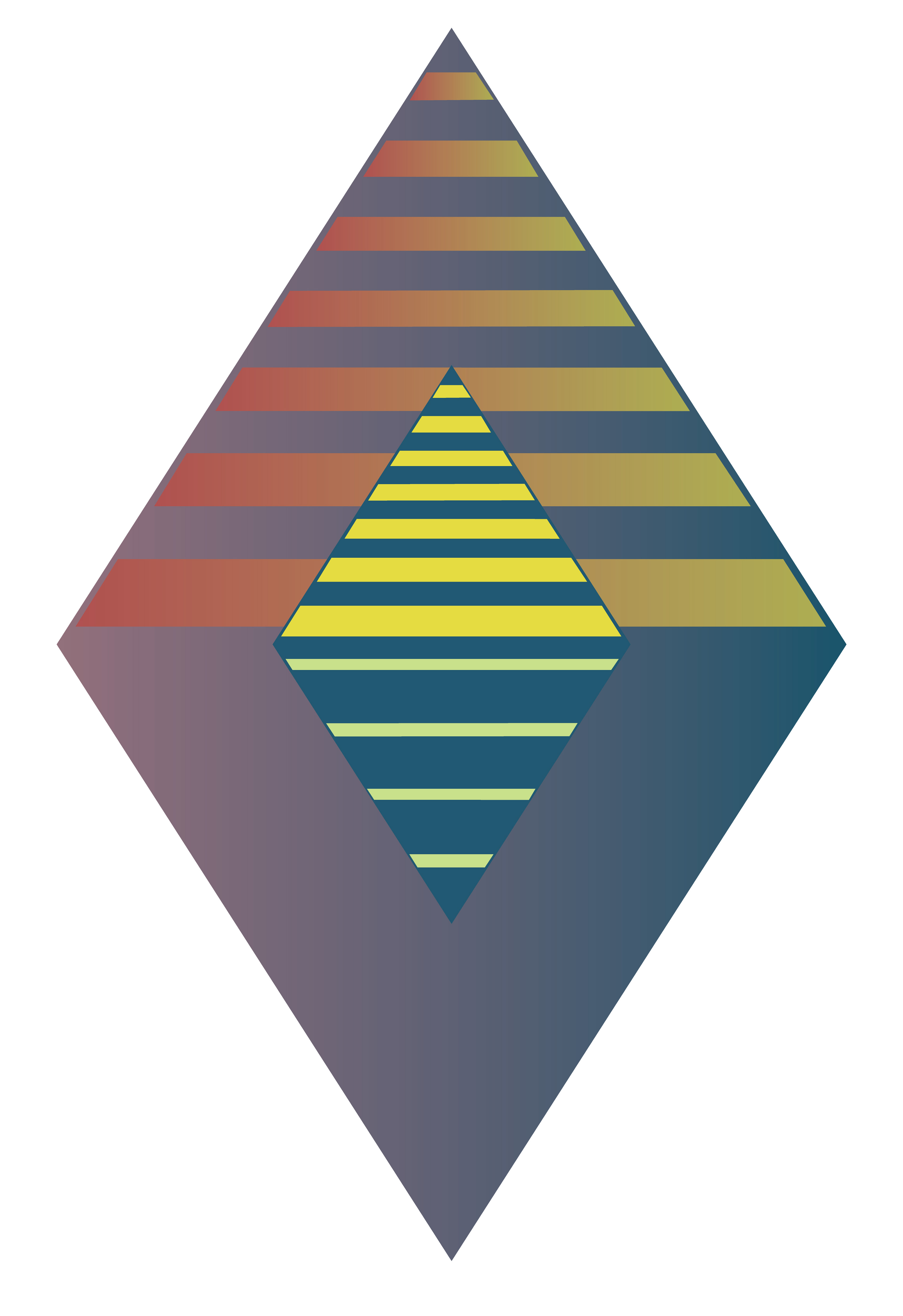 Striped Rhombus, Vector Drawing 6, 2026