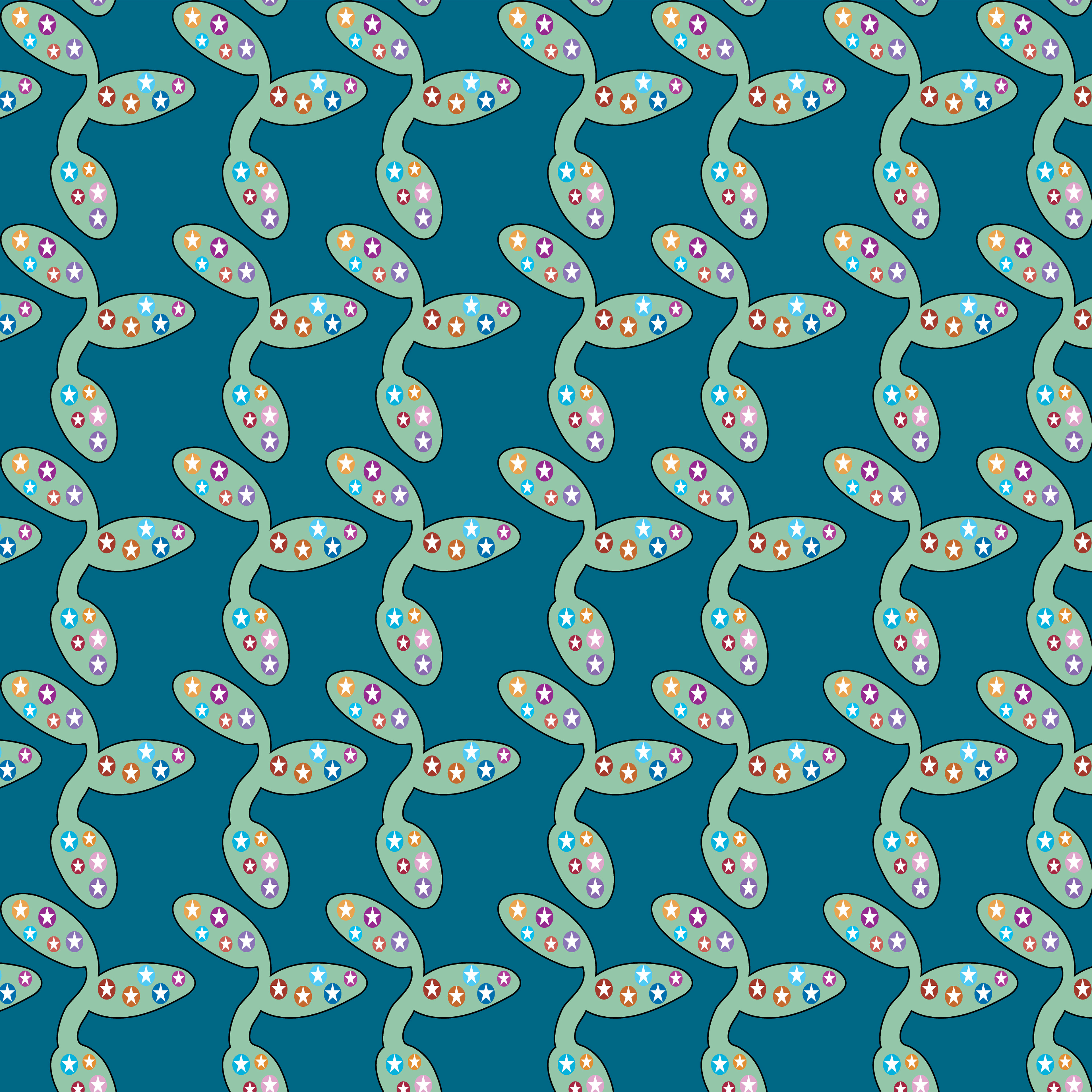 Helicopter Seeds, Digital Art, Pattern 1, 2026