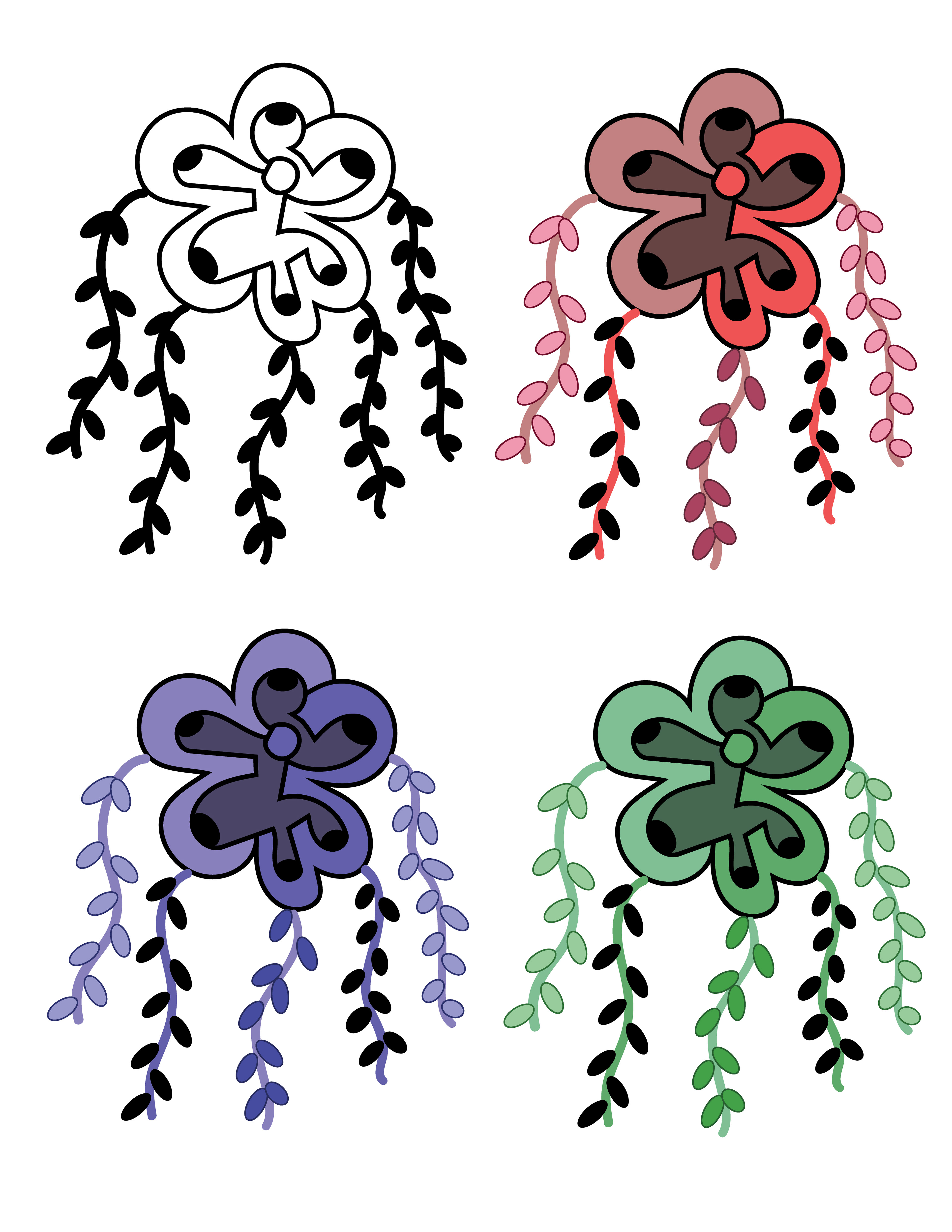 Flowering Vine, Digital Art, 2020