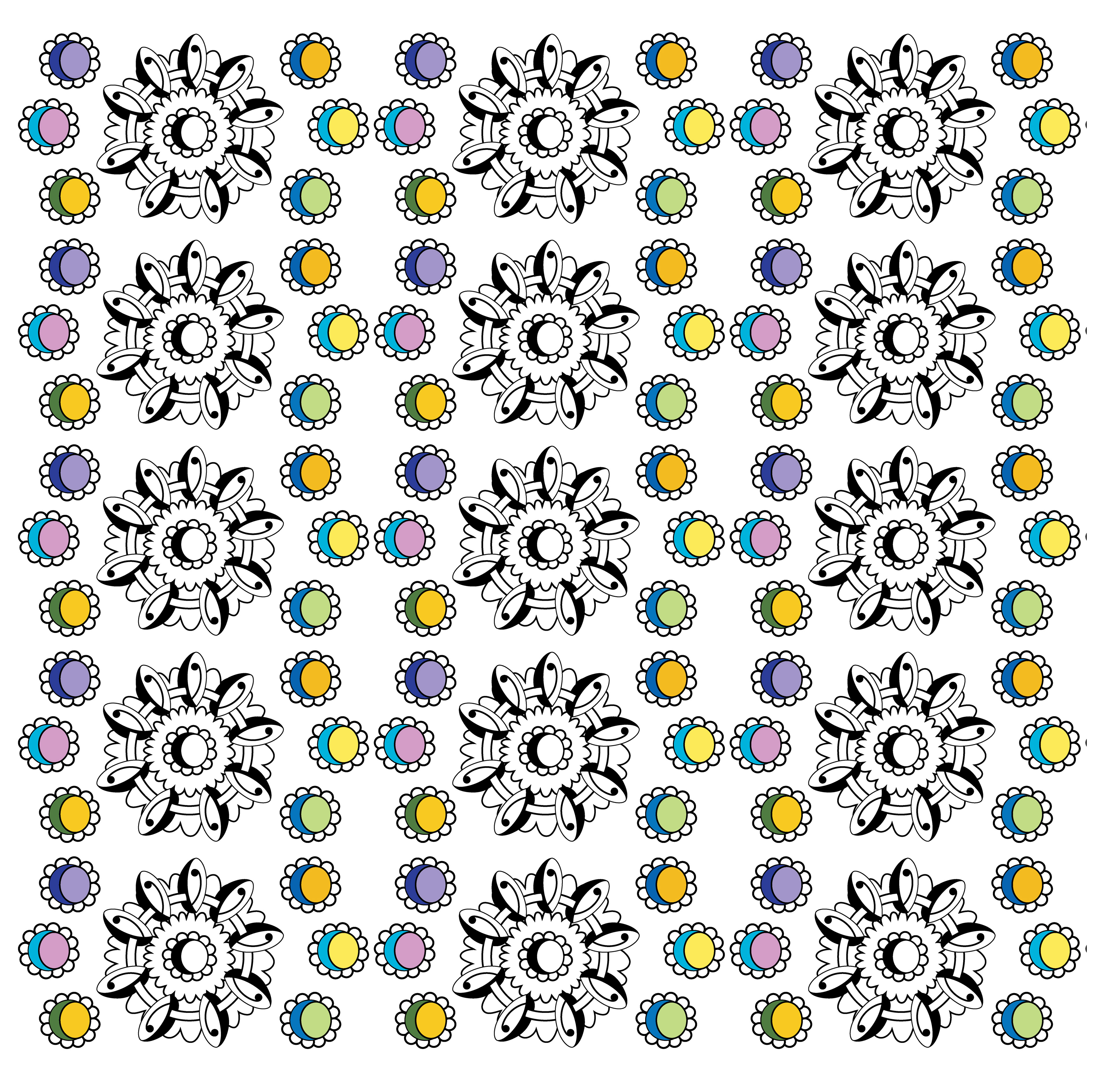 Gummy Flower, Digital Art, Pattern 1, 2025