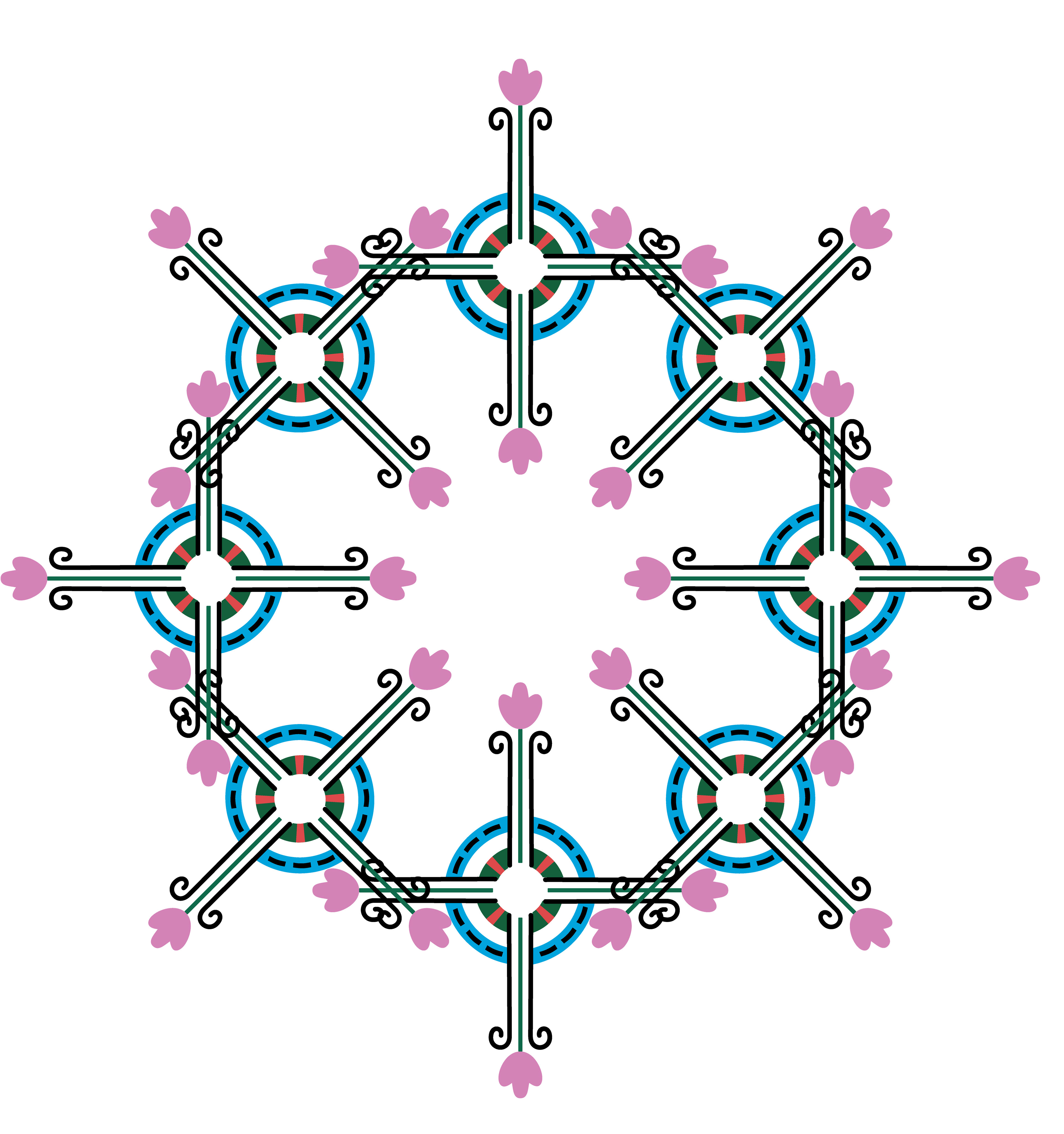 Toy Garden, Digital Art, Radial 1, 2021