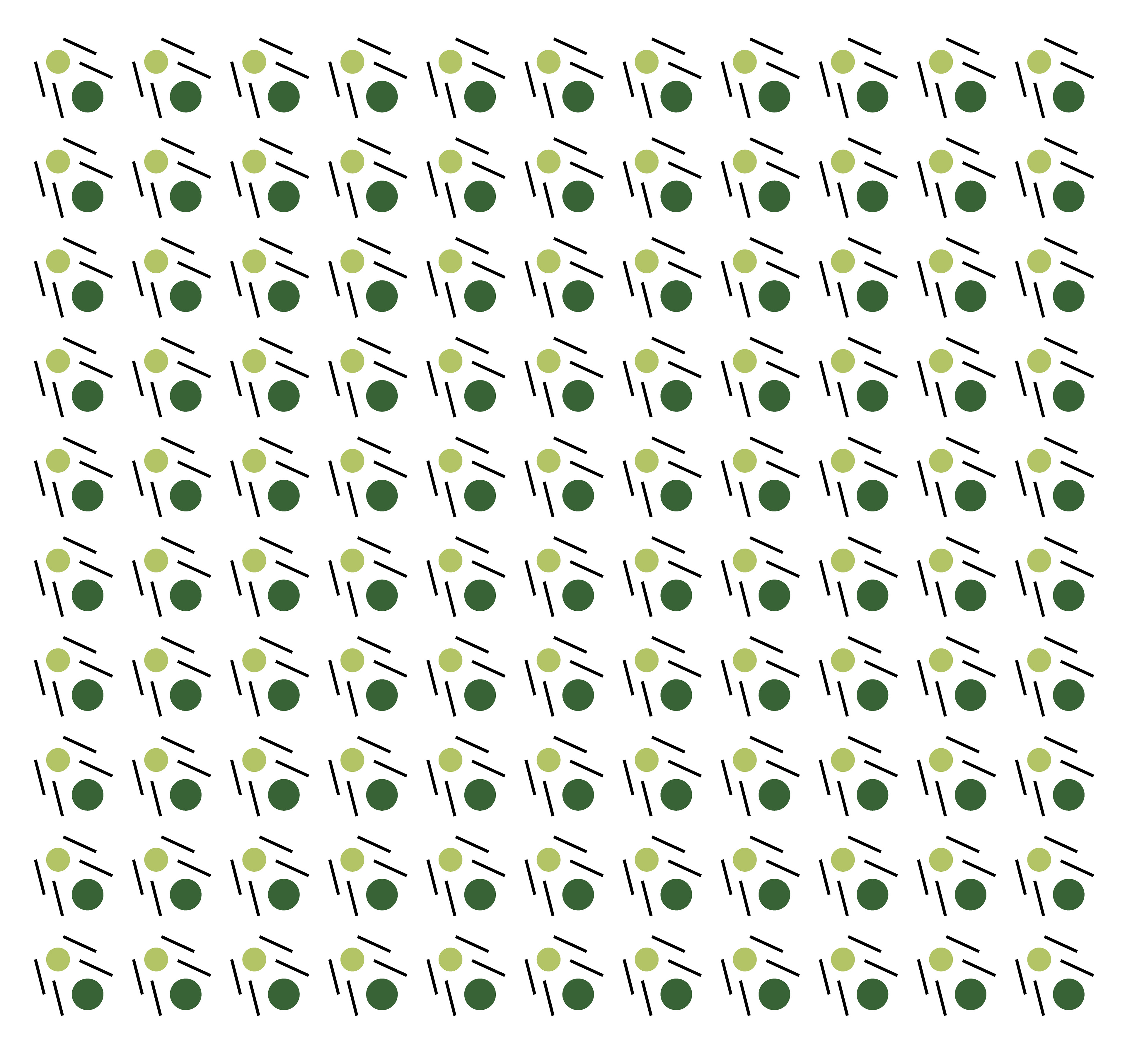 Green Berry Pattern, Digital Art, 2022