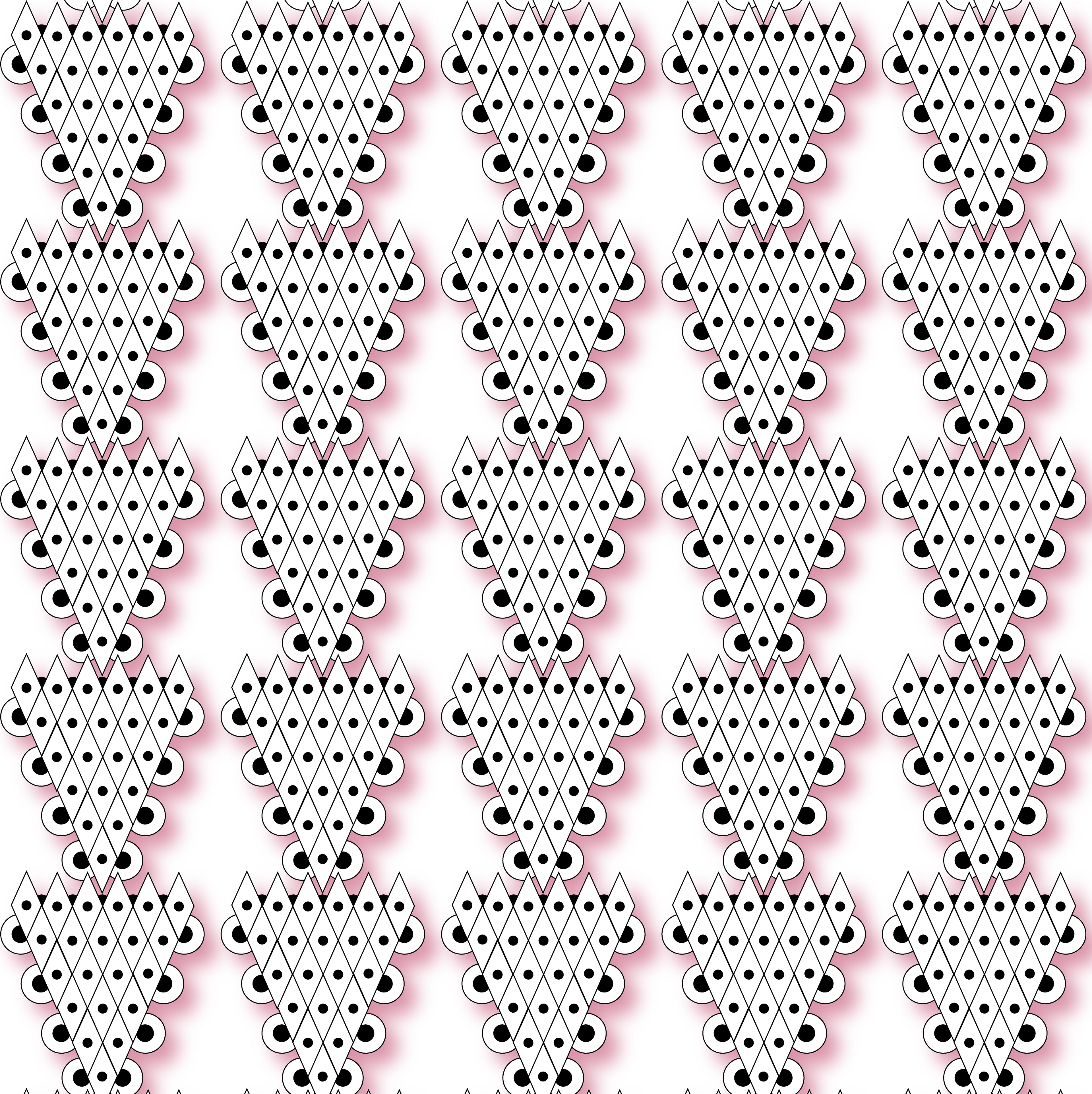 Strawberry Cone, Digital Art, Pattern 2, 2021