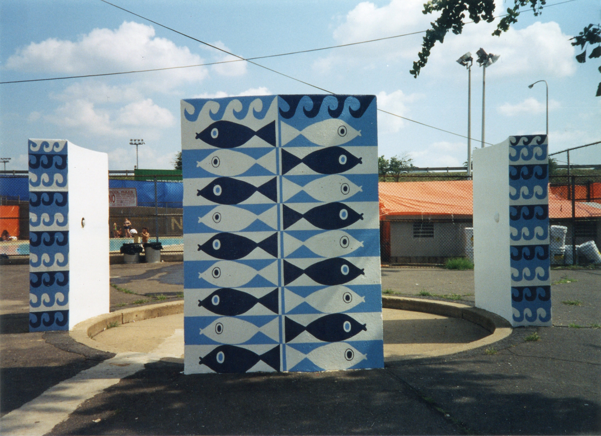 Munkewicz Fish, Spray Pool Murals, Munkewicz Recreation Center, 1996
