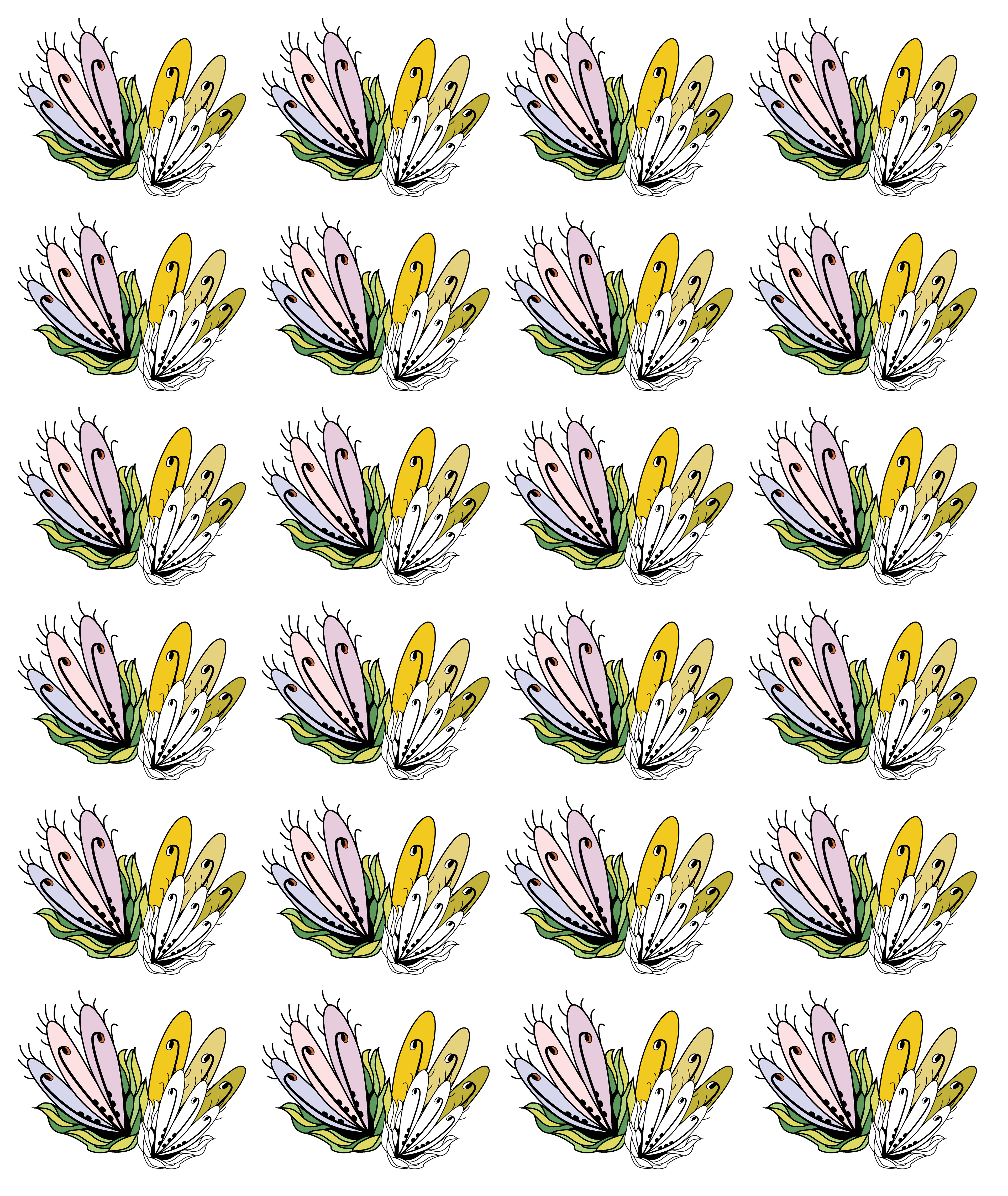 Sunrise Flower, Digital Art, Pattern, 2025
