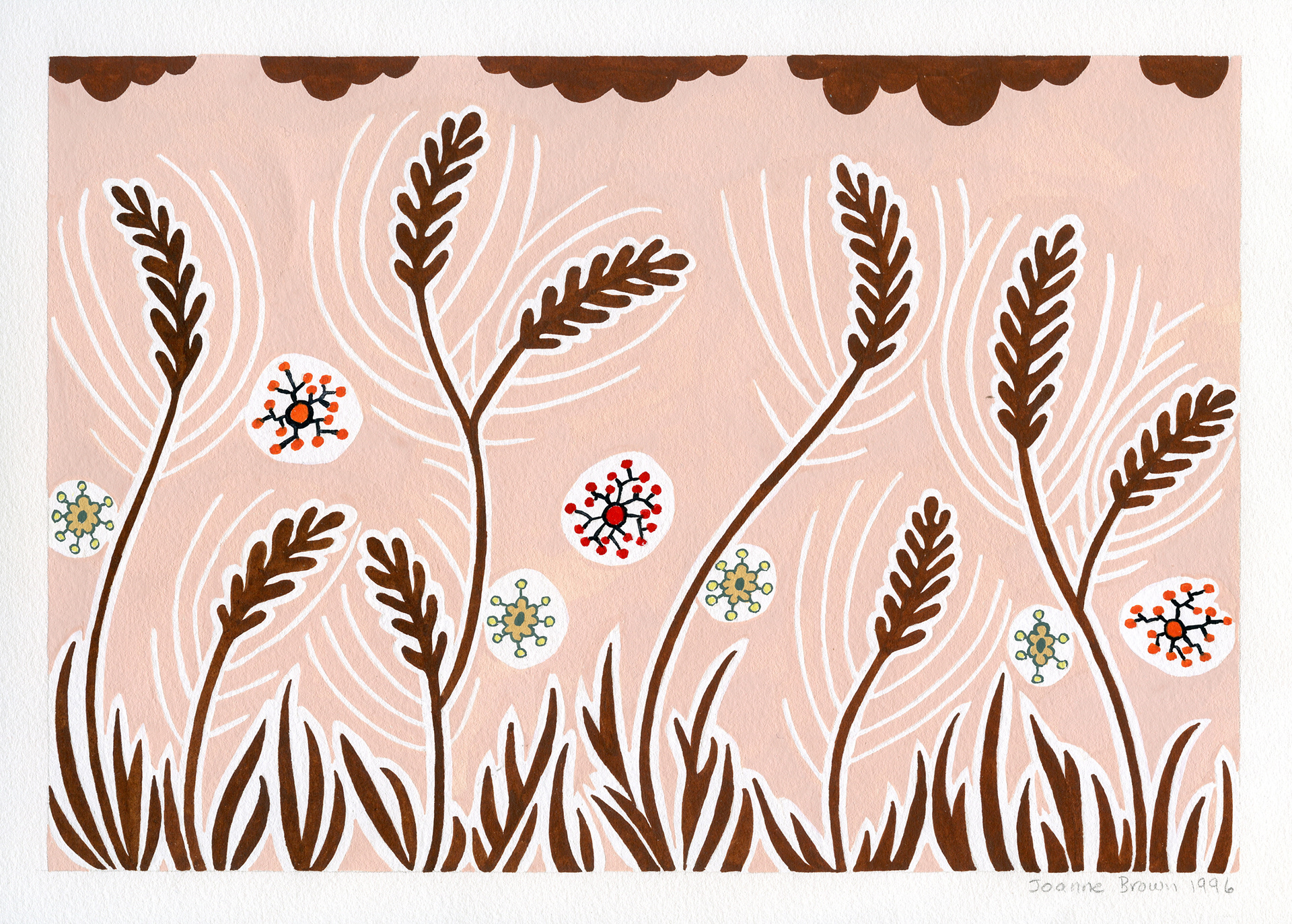 Wheat, Watercolor on Paper, 10" x 7", 1996