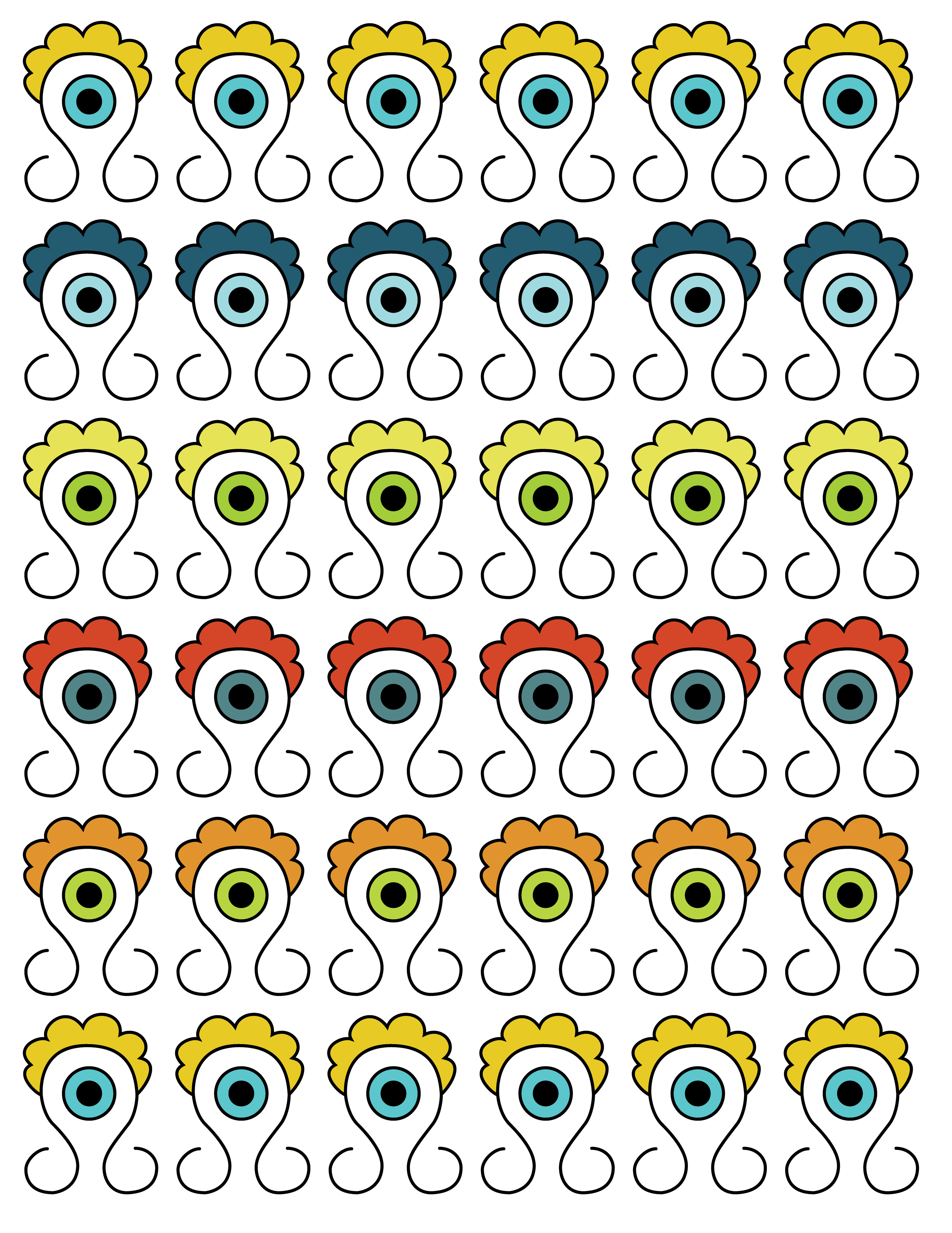 Monocle Eye, Digital Art, Pattern 4, 2025