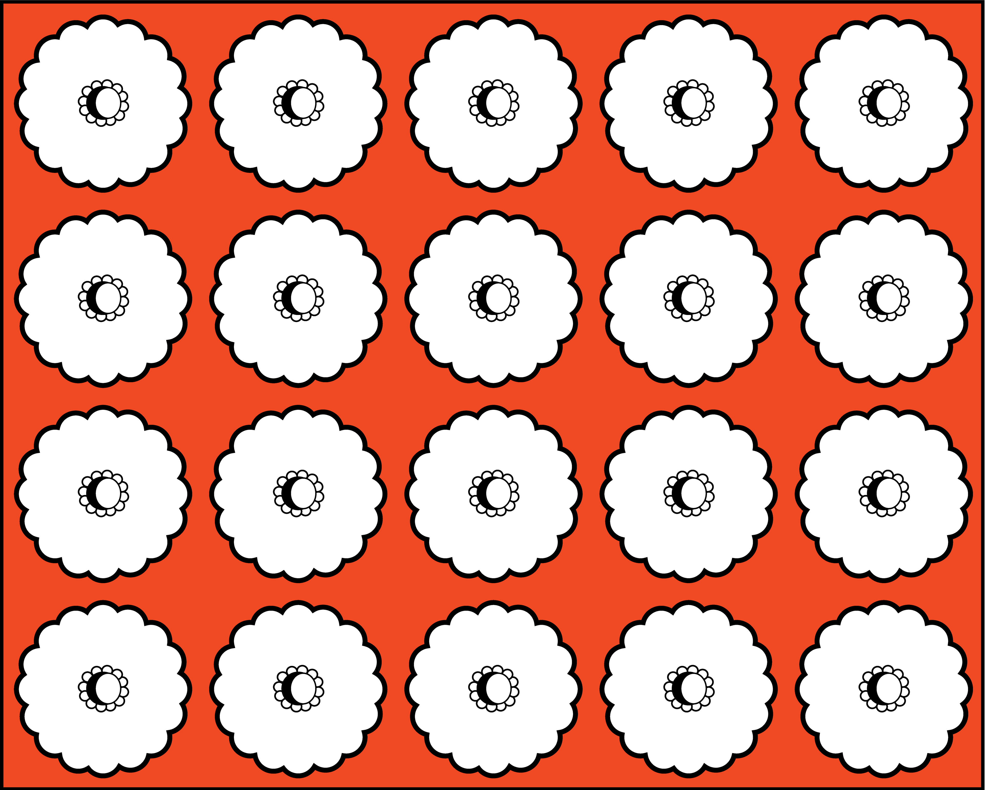 Gummy Flower, Digital Art, Pattern 2, 2025