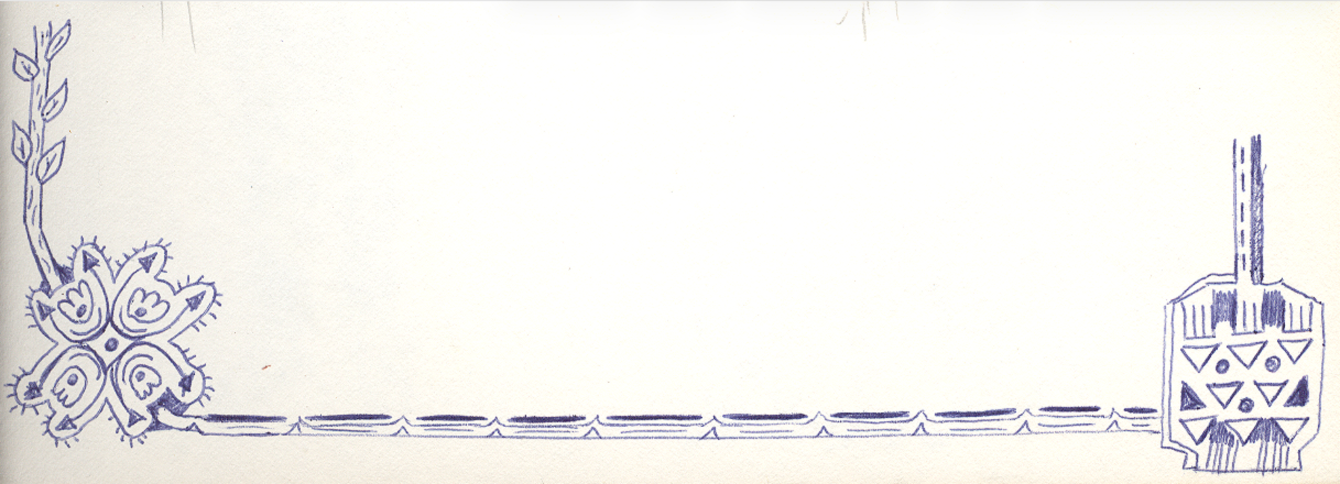 1985-11-05, Ballpoint Pen on Sketch Paper, Drawing 2, 1985