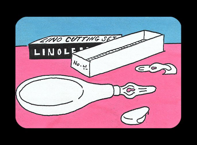 Linoleum Block Printing for Beginners, slide # 14, 1993
