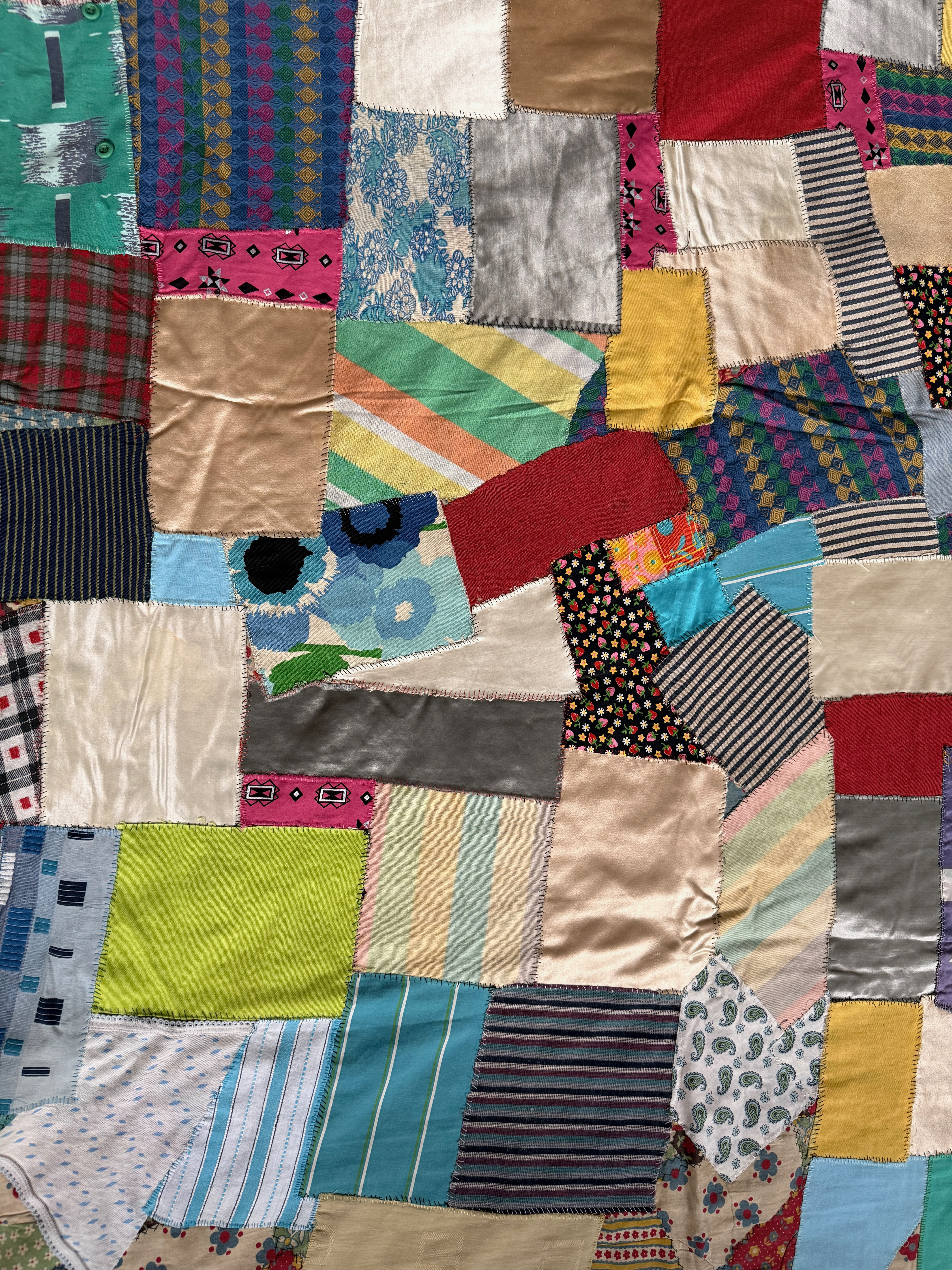 Patchwork, Hand Sewn, 1989, work in progress