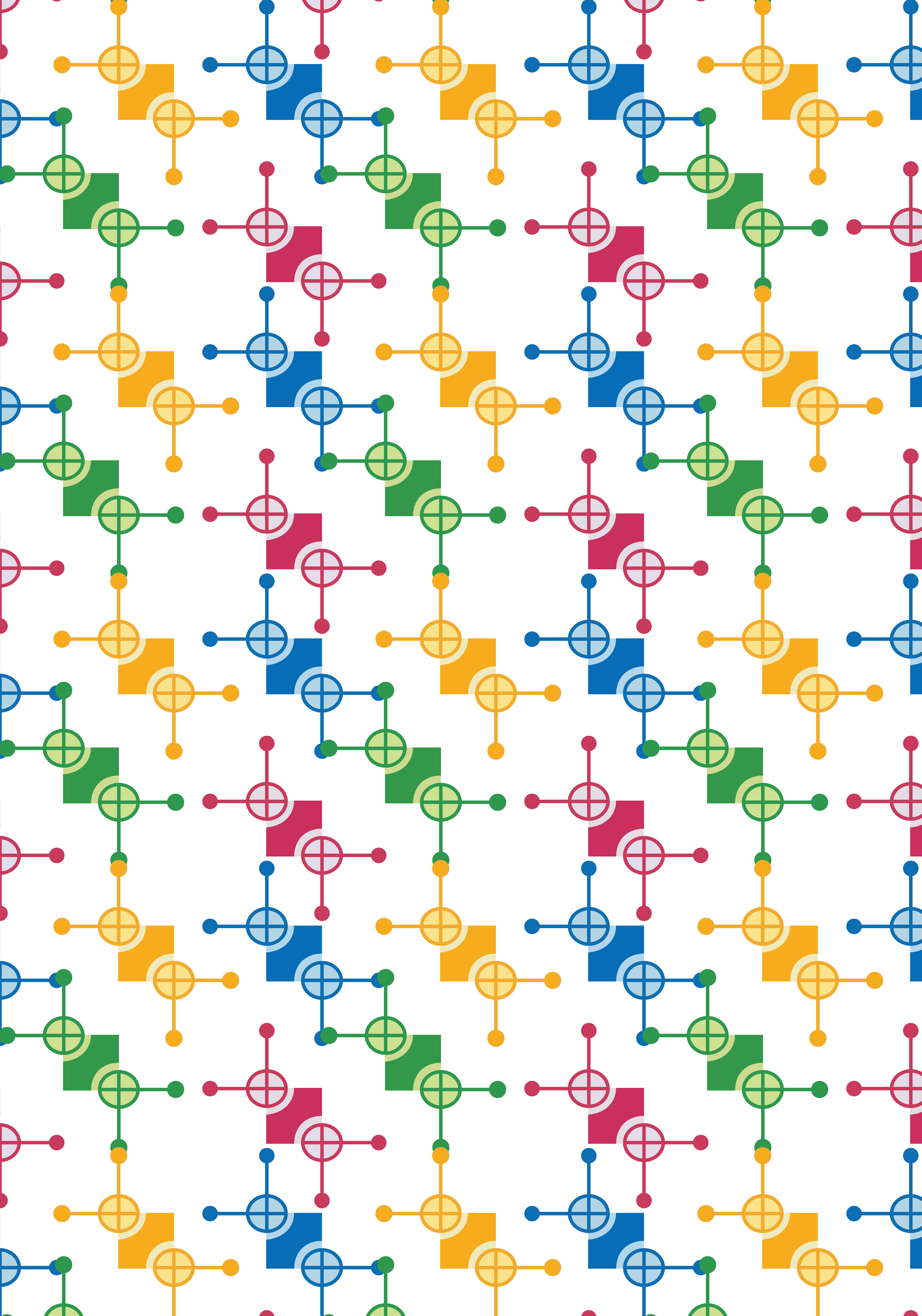 Hour Hands, Digital Art, Pattern 4, 2023