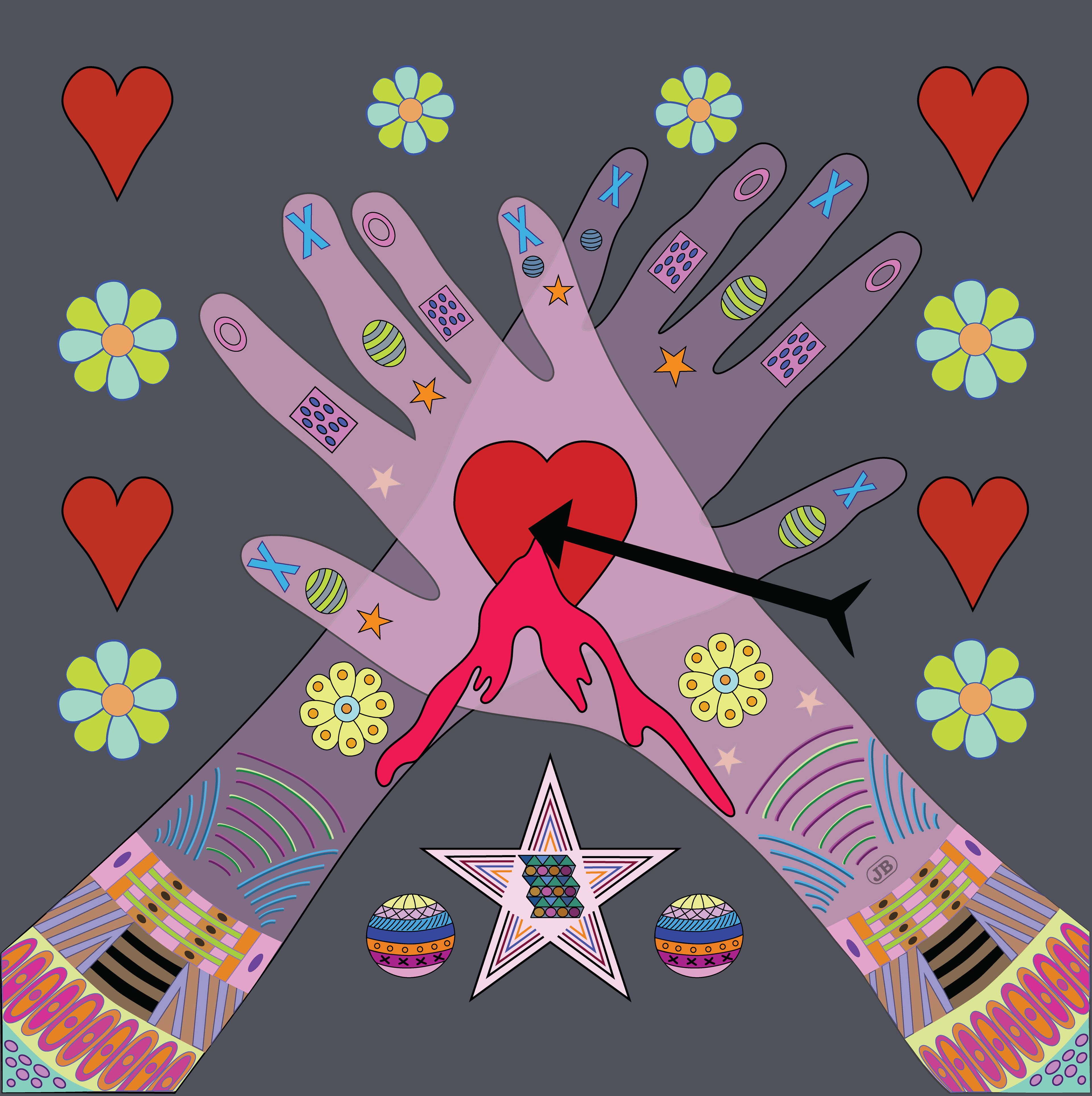 Heart Hands, Digital Art, version 5, 2026