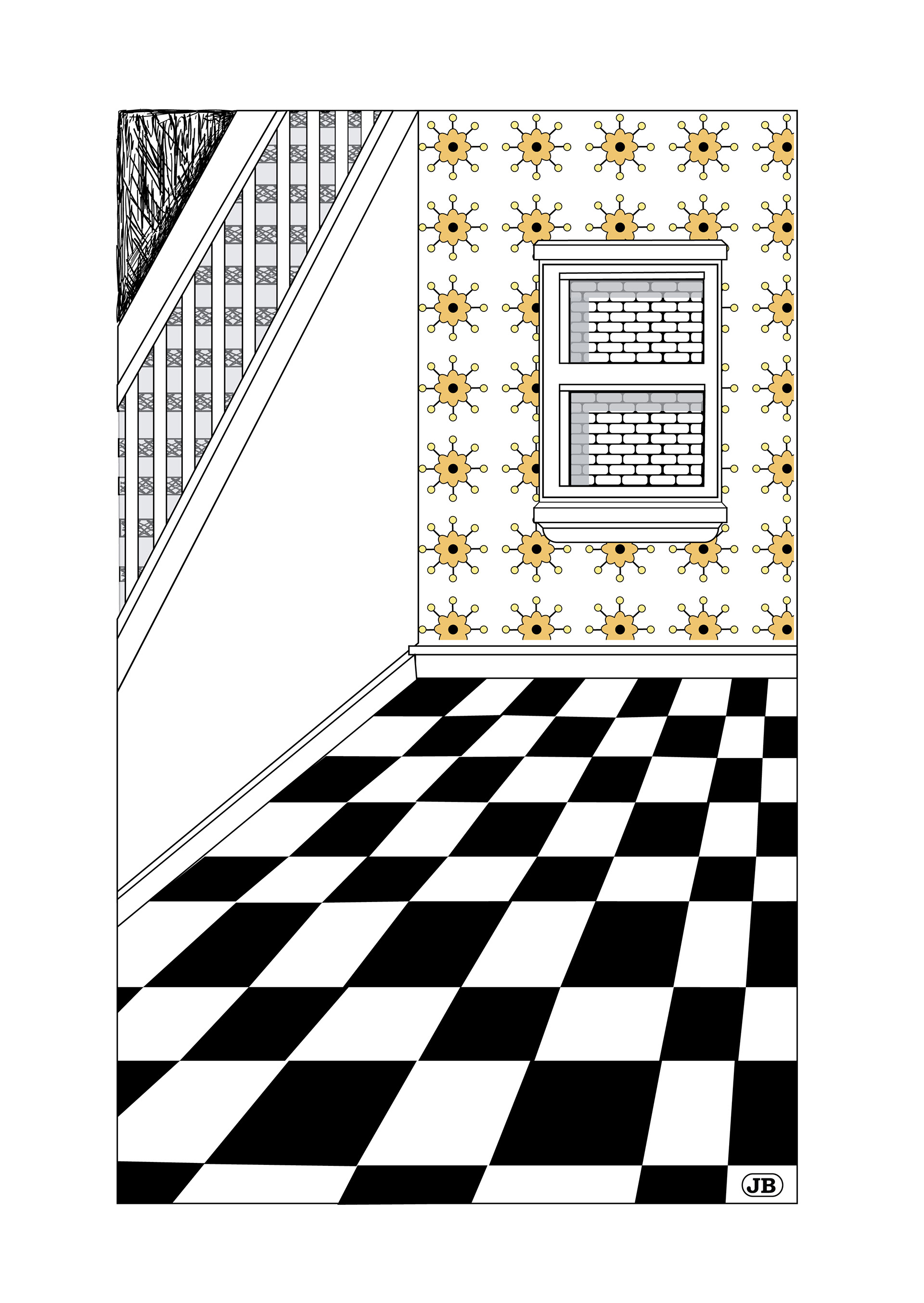 Brick Window, Digital Art, 2020